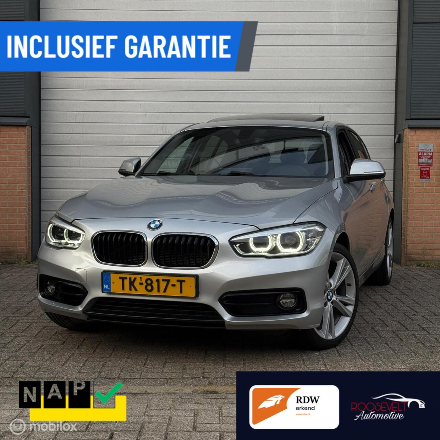 BMW 118i 118i LCi2 Sport Line /AUTOMAAT/OPENDAK/NBT EVO 2018 - voorkant