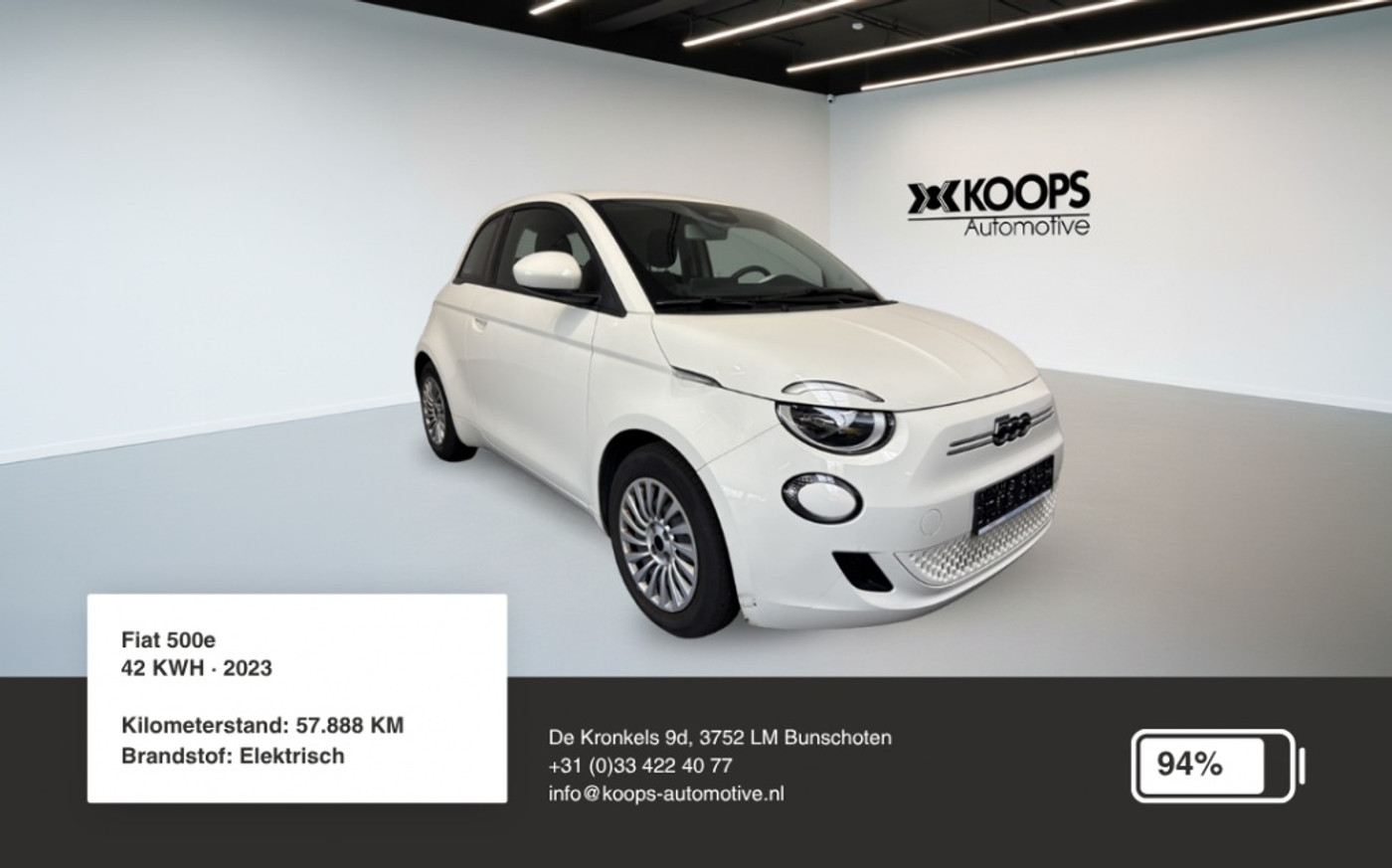 Fiat 500 SOH 94% | Car play | Cruise control | Lane assist 2023 - voorkant