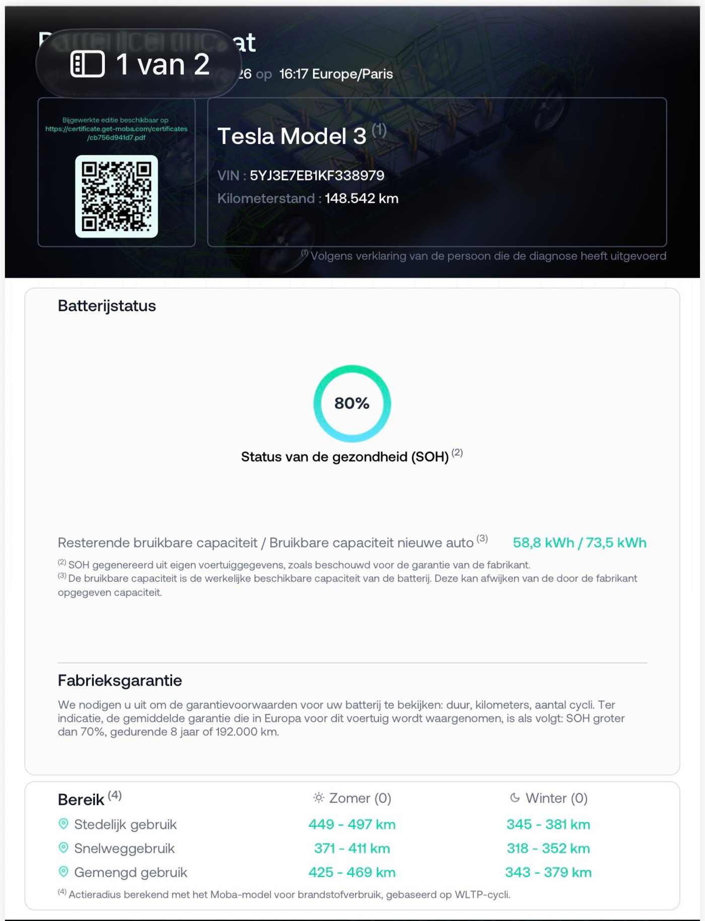 Foto van Tesla Model 3