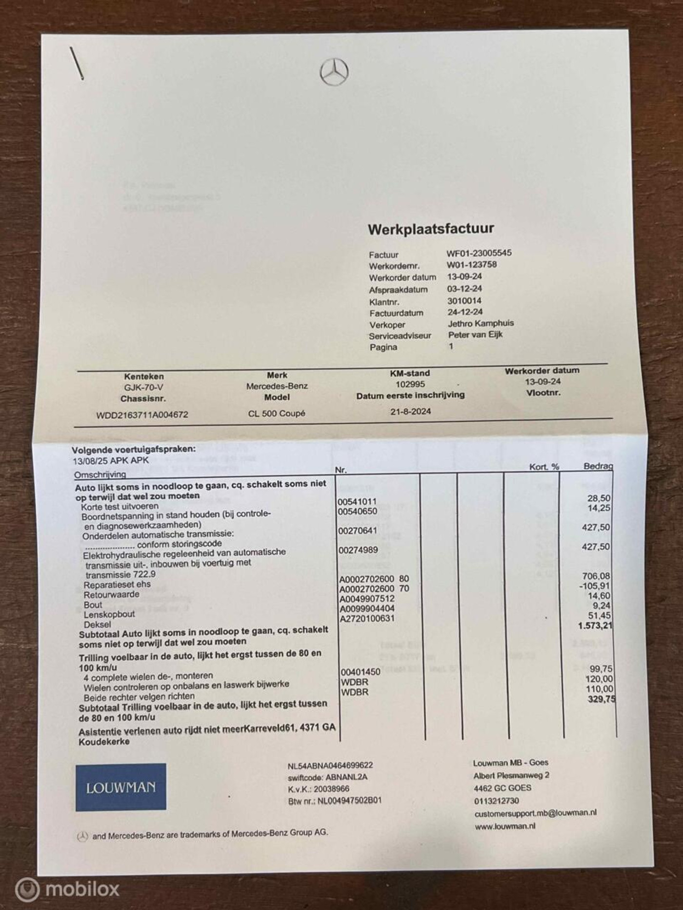Foto van Mercedes Cl-klasse