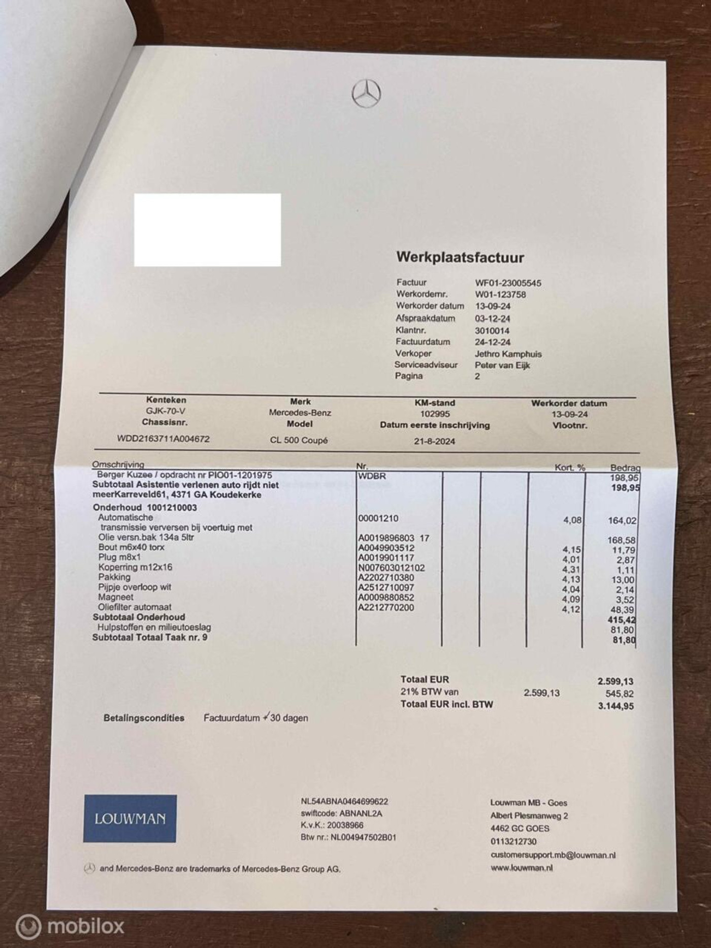 Foto van Mercedes Cl-klasse