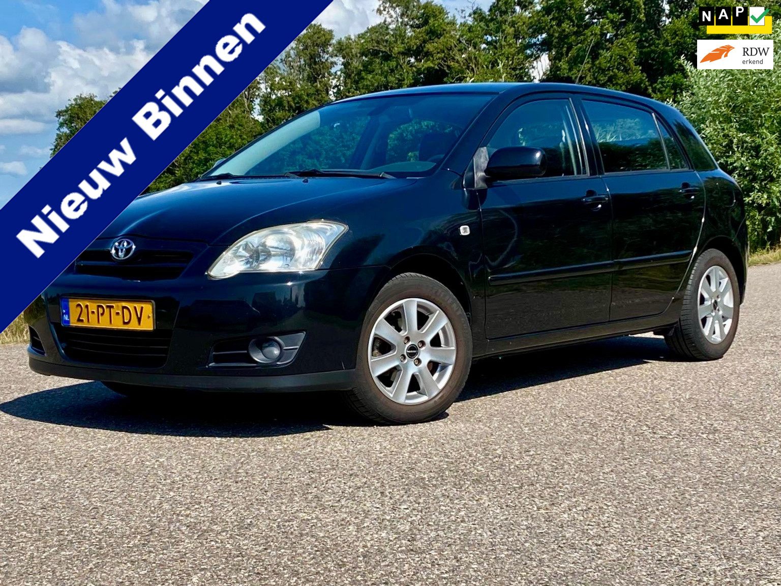 Toyota Toyota Corolla 1.6 VVT-i Linea Sol AUTOMAAT LEDER STOELVERWARMING CLIMA NAP PERFECT ONDERHOUDEN 2005 - voorkant