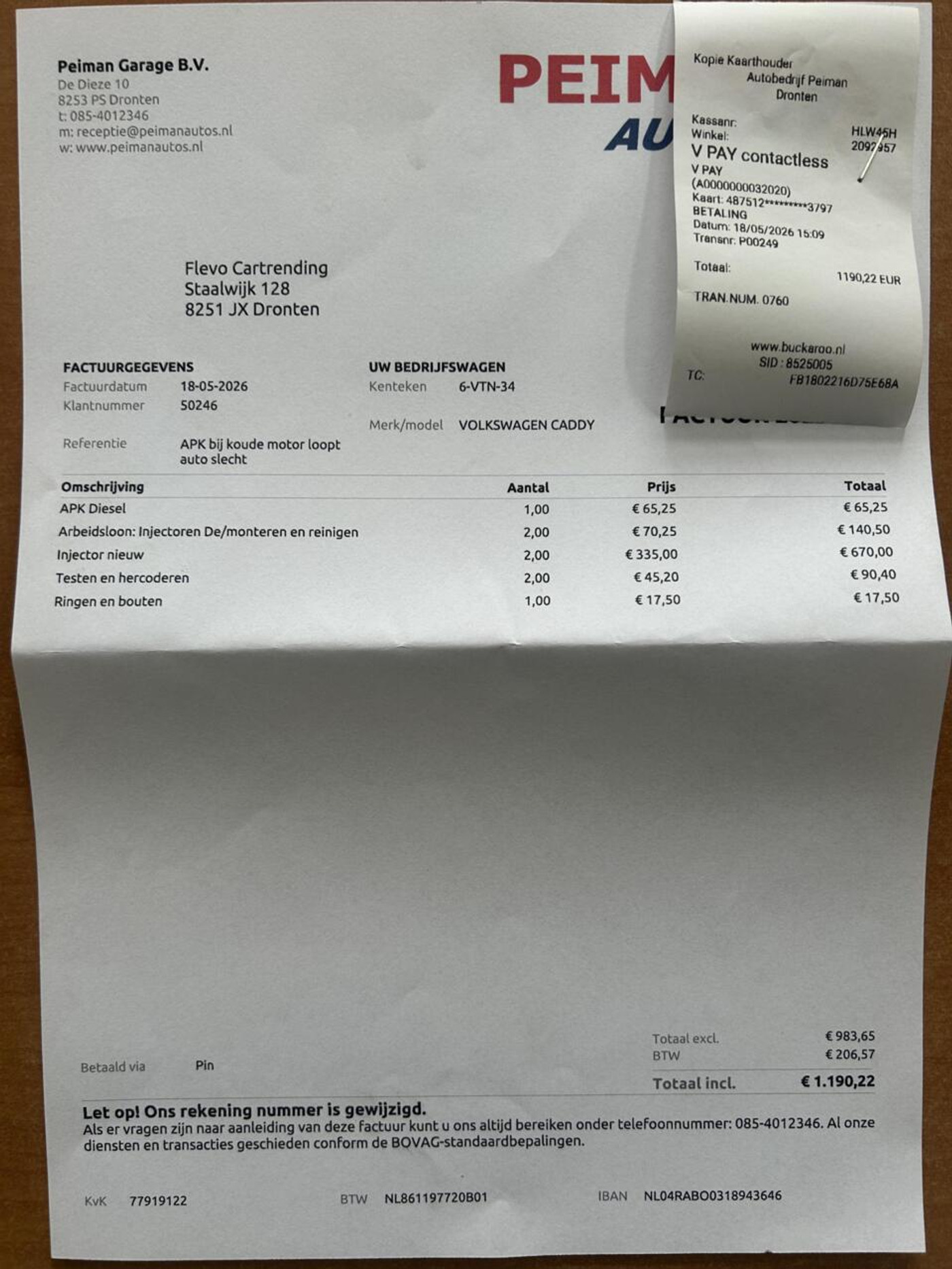 Foto van Volkswagen Caddy