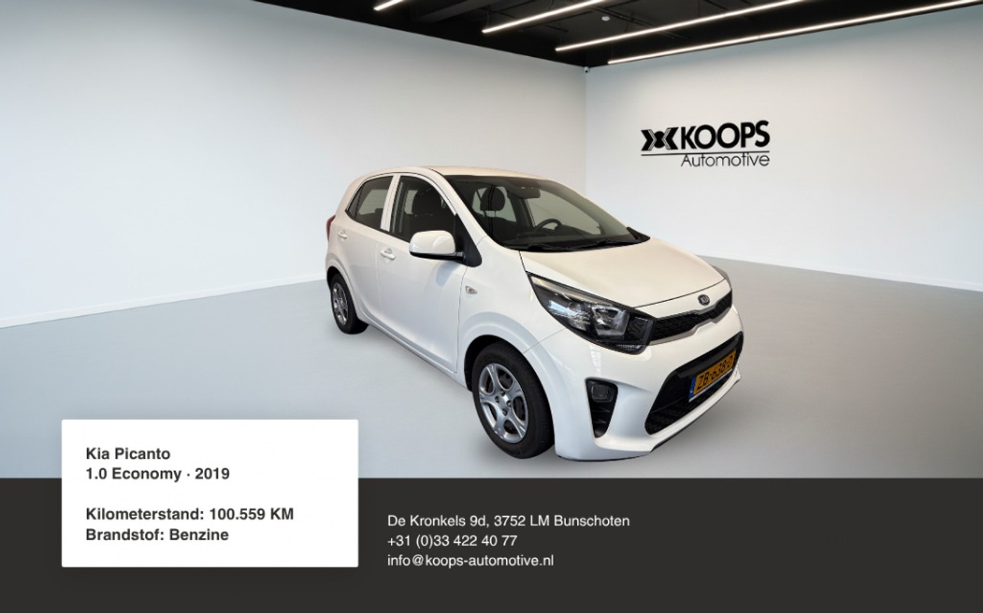 Kia Picanto 1.0 CVVT Eco.PlusL 2019 - voorkant