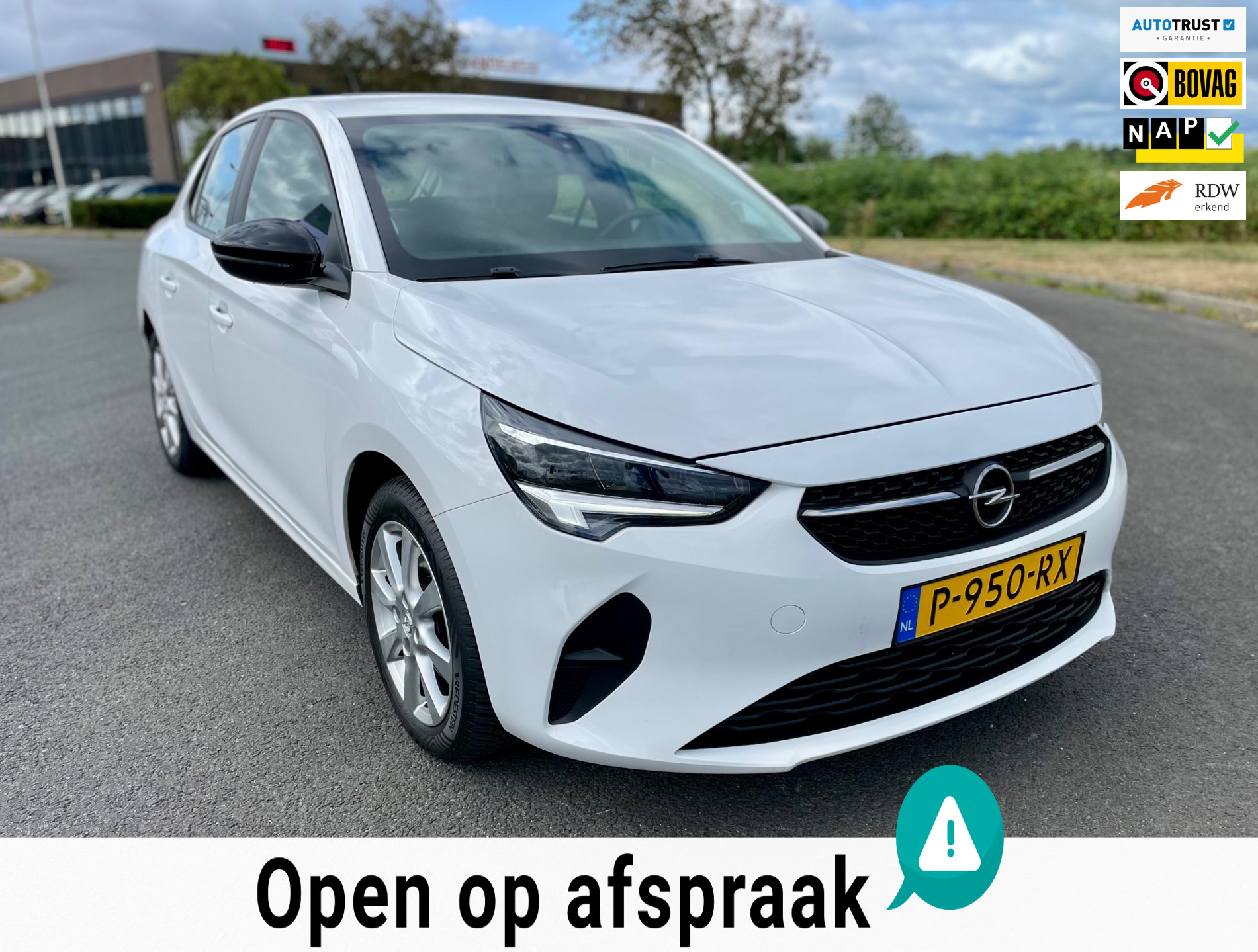 Opel Corsa 1.2 Edition, Aut, 5drs, Navi, Cruise, Carplay, LED, Airco, Lmv, Pdc, 1e eig afk, Geen import, Nap, Volledig oh! 2022 - voorkant