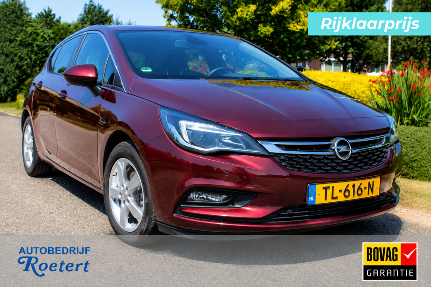 Opel Astra 1.0 105pk Online Edition ECC/Cruise/Navi/PDC/CarPlay/DAB/Trekhaak 2018 - voorkant