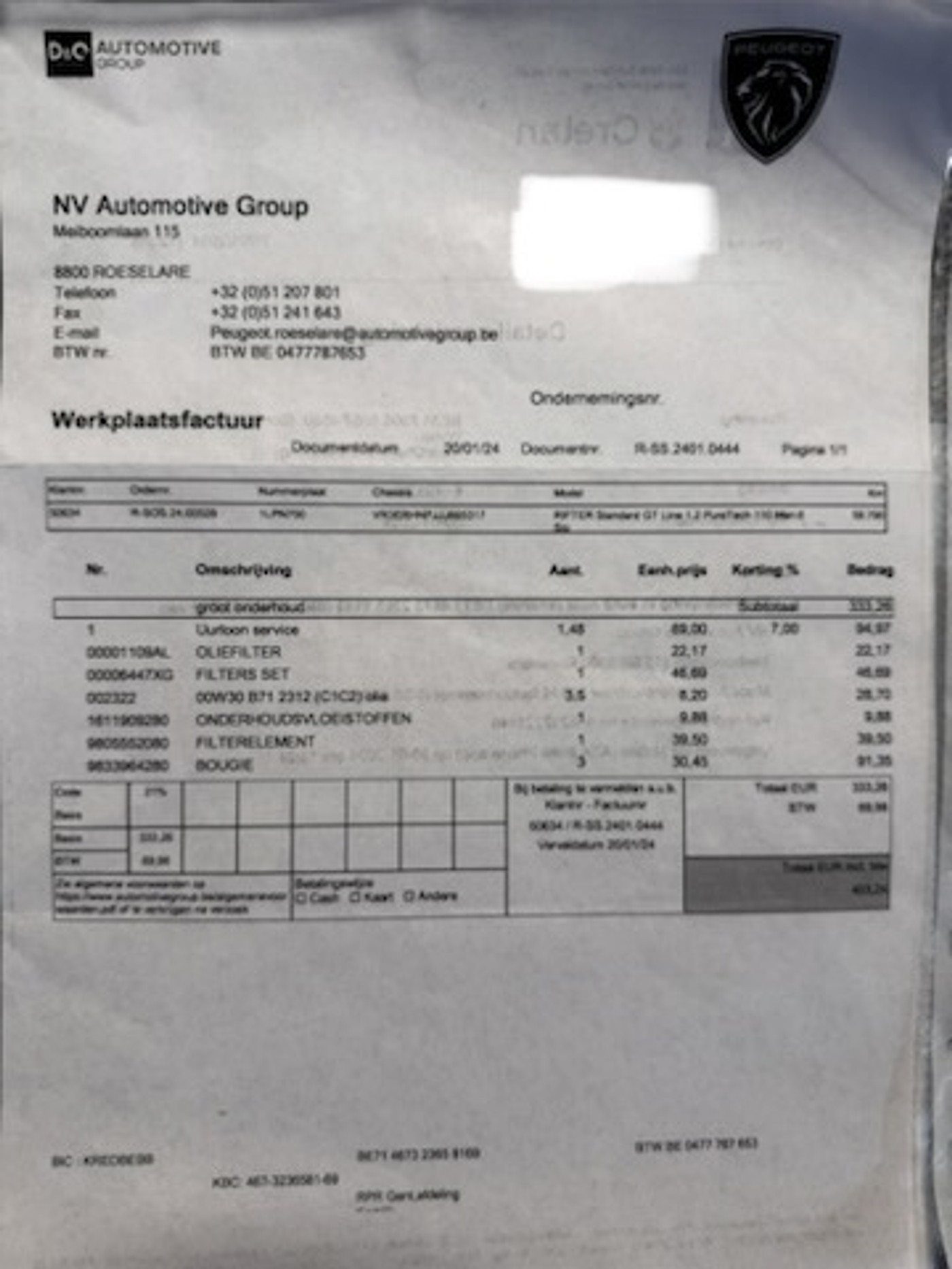 Foto van Peugeot Rifter