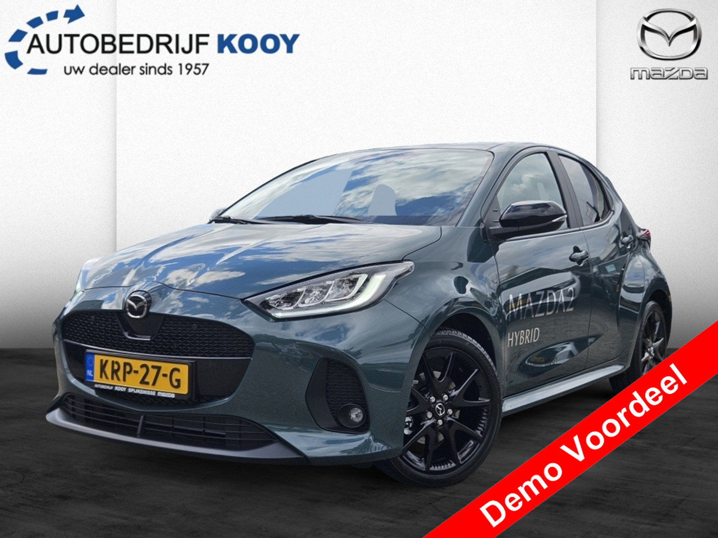 Mazda Mazda2 Hybrid 1.5 Homura / Nieuwe kleur: Fern Green / DEMO 2026 - voorkant