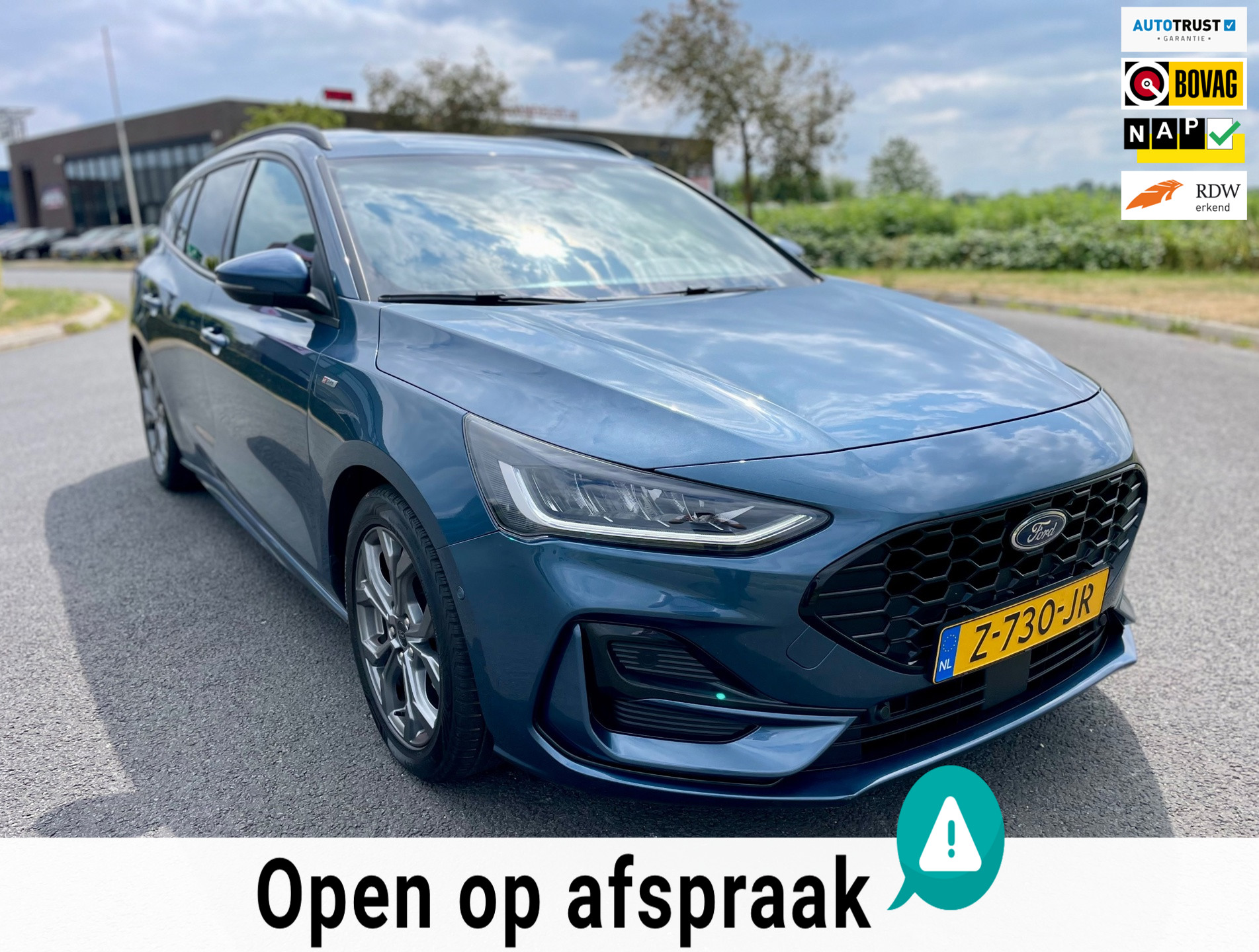 Ford Focus 1.0 EcoBoost Hybrid ST Line, Aut, Acc, Trekhaak, Cam, Stoel-/stuurverw, Climate, LED, Pdc, Geen import, Nap! 2024 - voorkant