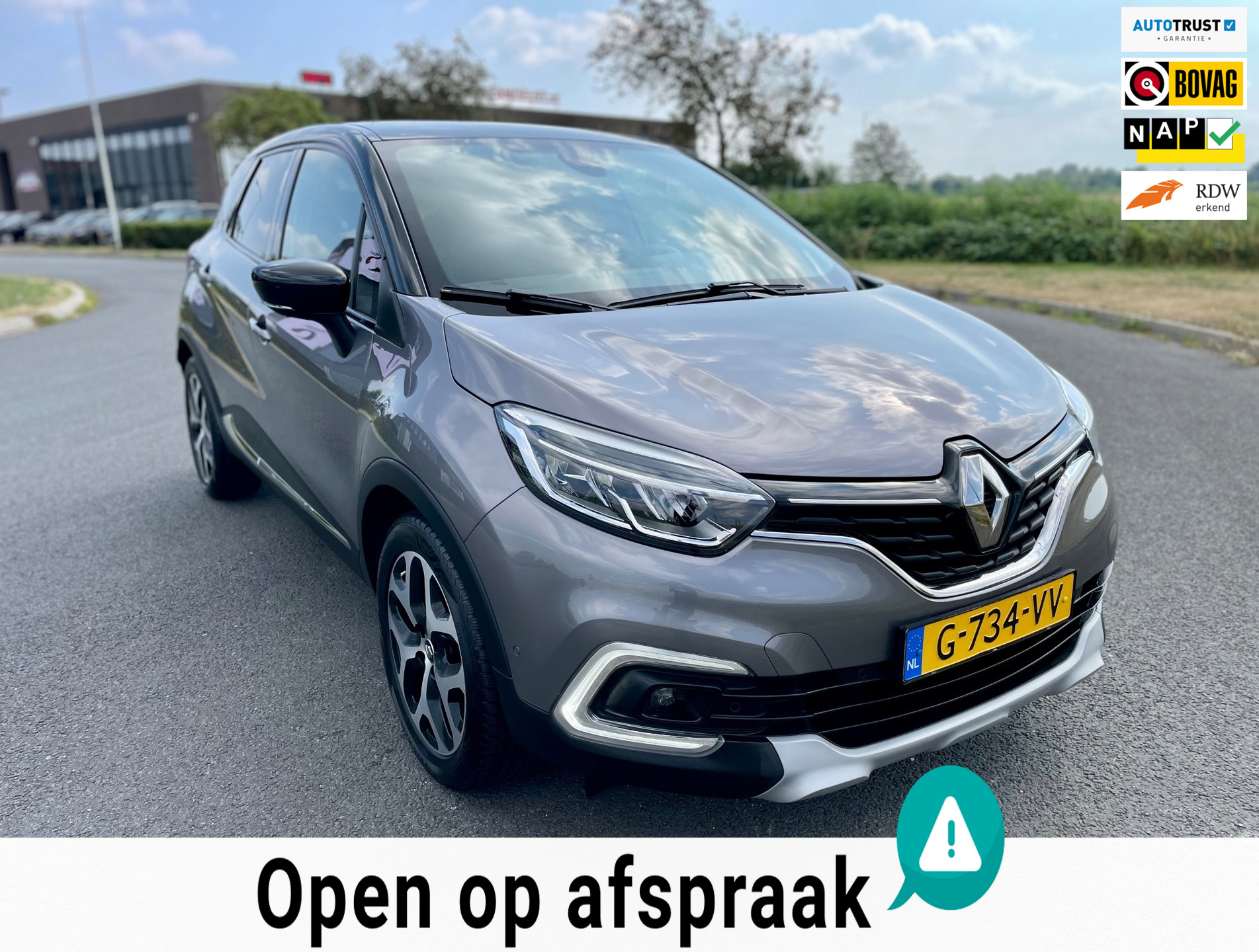 Renault Captur 1.3 TCe Intens, Aut, 150pk, Trekhaak, Cam, Cruise/Climate control, Navi, LED, Lmv, Geen import, Nap, Volledig oh! 2019 - voorkant