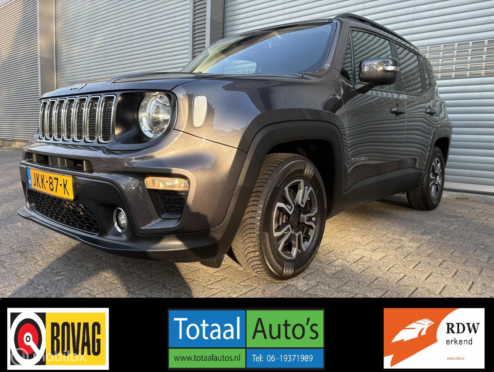Jeep Renegade 1.3T-e Limited*CRUISE*NAVI*P-SENS*LM*AUTOMAAT 2019 - voorkant
