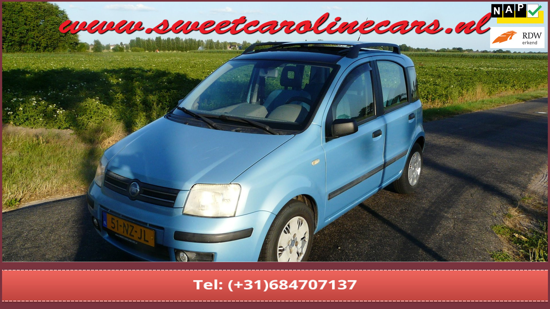 Fiat Fiat Panda 1.2 SportSound,Panoramadak,Elec.pakket! 2004 - voorkant