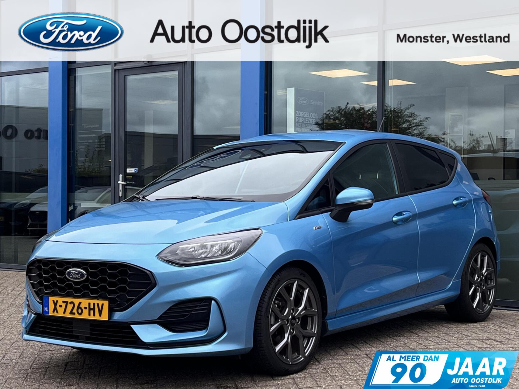 Ford Fiesta 1.0 EcoBoost Hybrid ST-Line 125PK Cruise Carplay-Navi Climate Parkeersensoren Achter 17'' Velgen Privacy Glass *Sportief* 2022 - voorkant