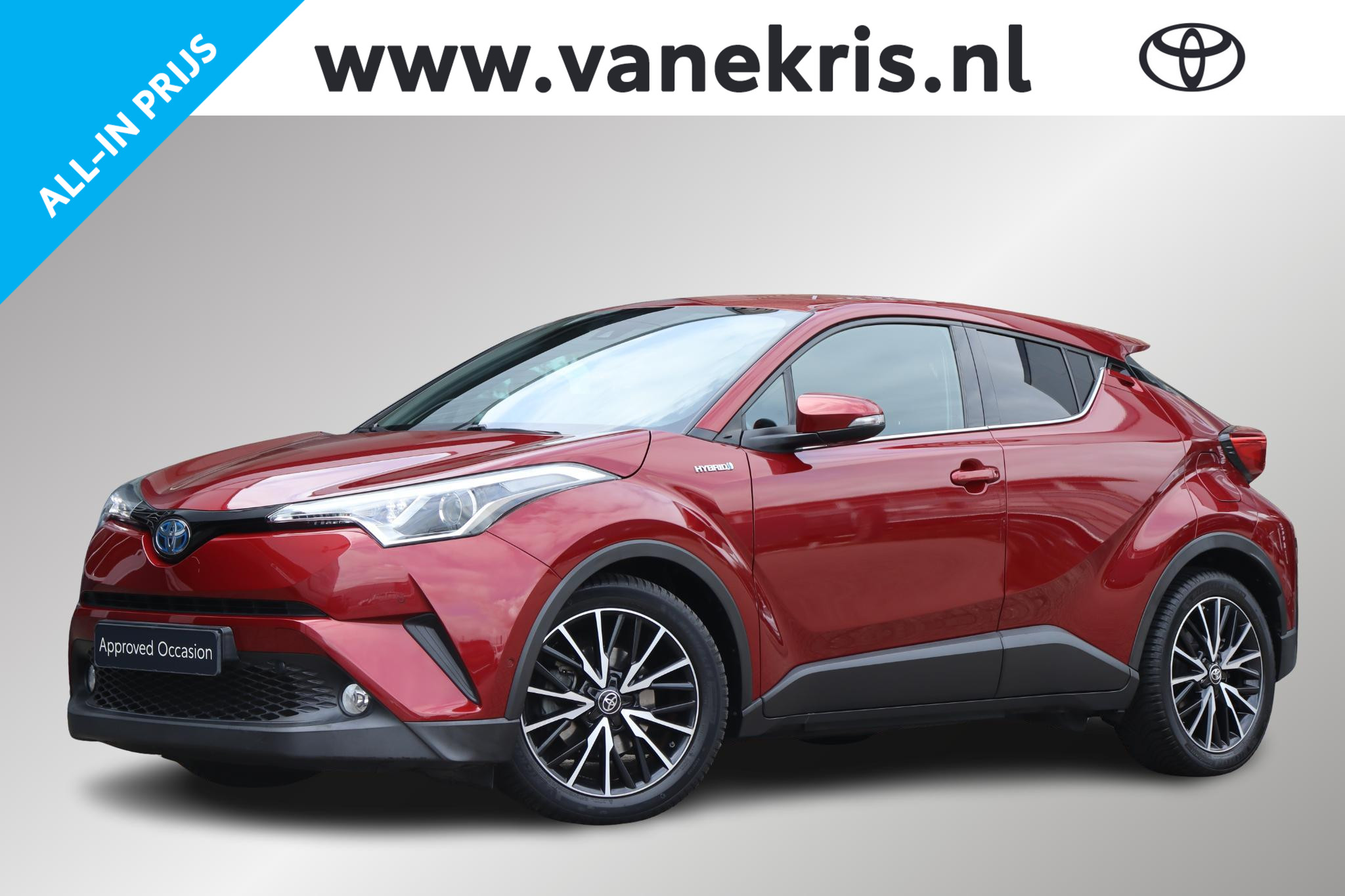 Toyota Toyota C-hr 1.8 Hybrid Style, Trekhaak, Parkeersensoren, BSM 2018 - voorkant
