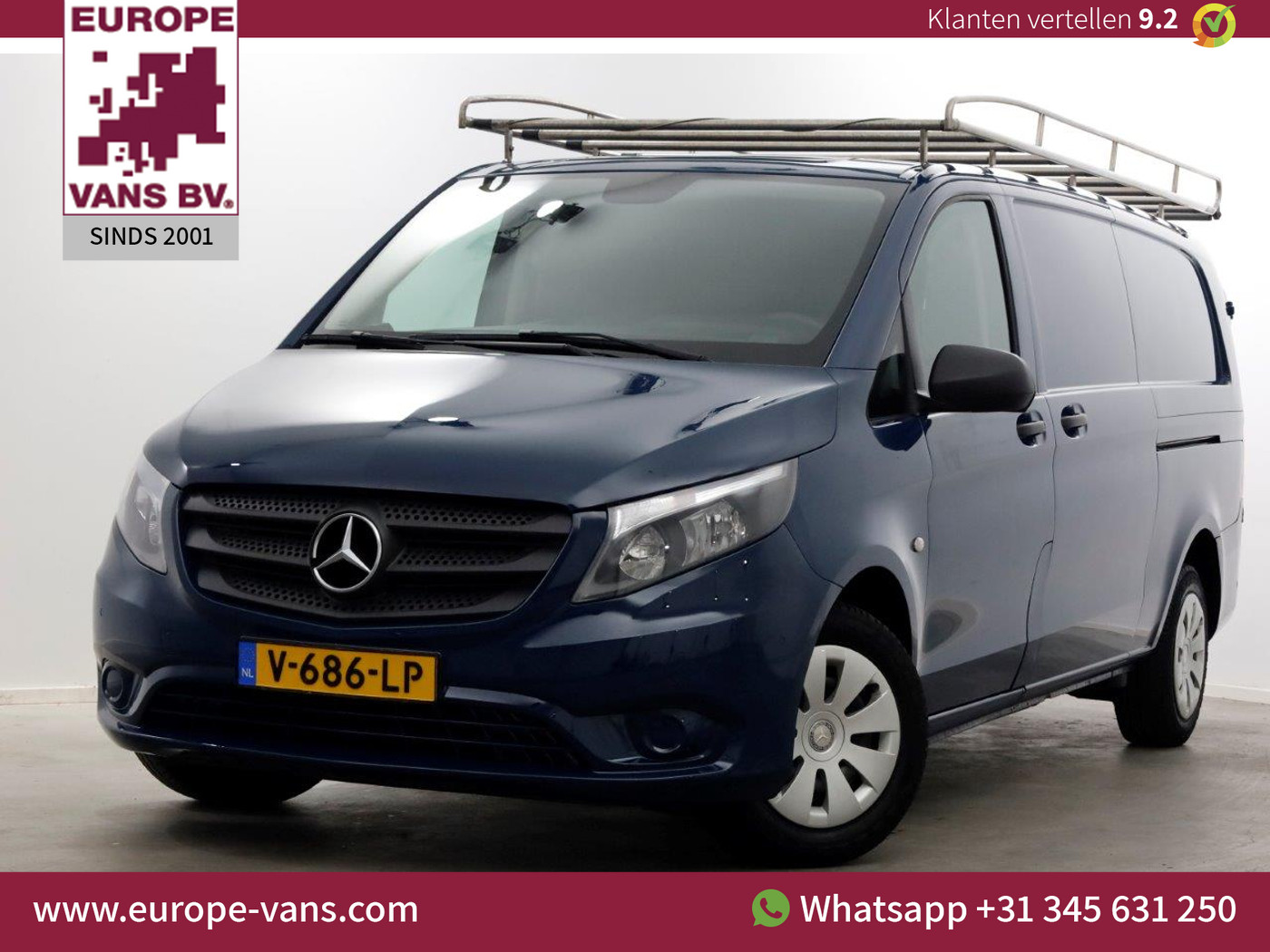 Mercedes-Benz Vito 114 CDI 136pk XL Extra Lang Airco/Navi/Camera 2x Schuifdeur 03-2018 2018 - voorkant