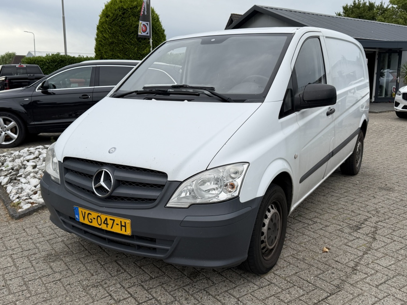 Mercedes-Benz Vito 110 CDI 2014 Wit Schuifdeur Marge Trekhaak 2014 - voorkant