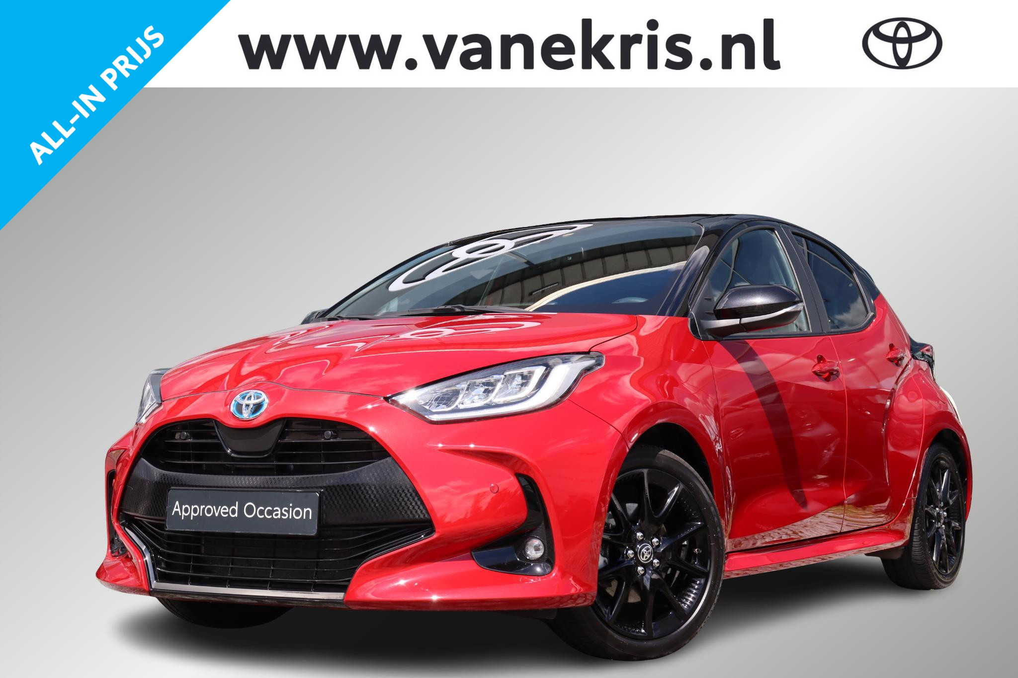 Toyota Yaris 1.5 Hybrid Executive Bitone, Parkeersensoren 2023 - voorkant