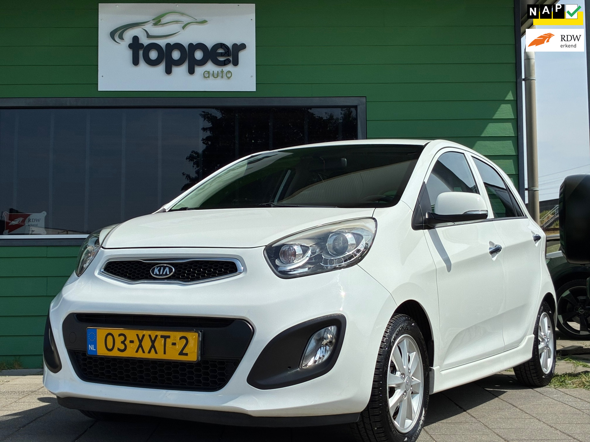 Kia Picanto 1.0 CVVT R-SportbyKia|2e Eigenaar|Airco|Elektr.ramen|Nieuwe APK|NAP|Dealer Onderhouden| 2012 - voorkant