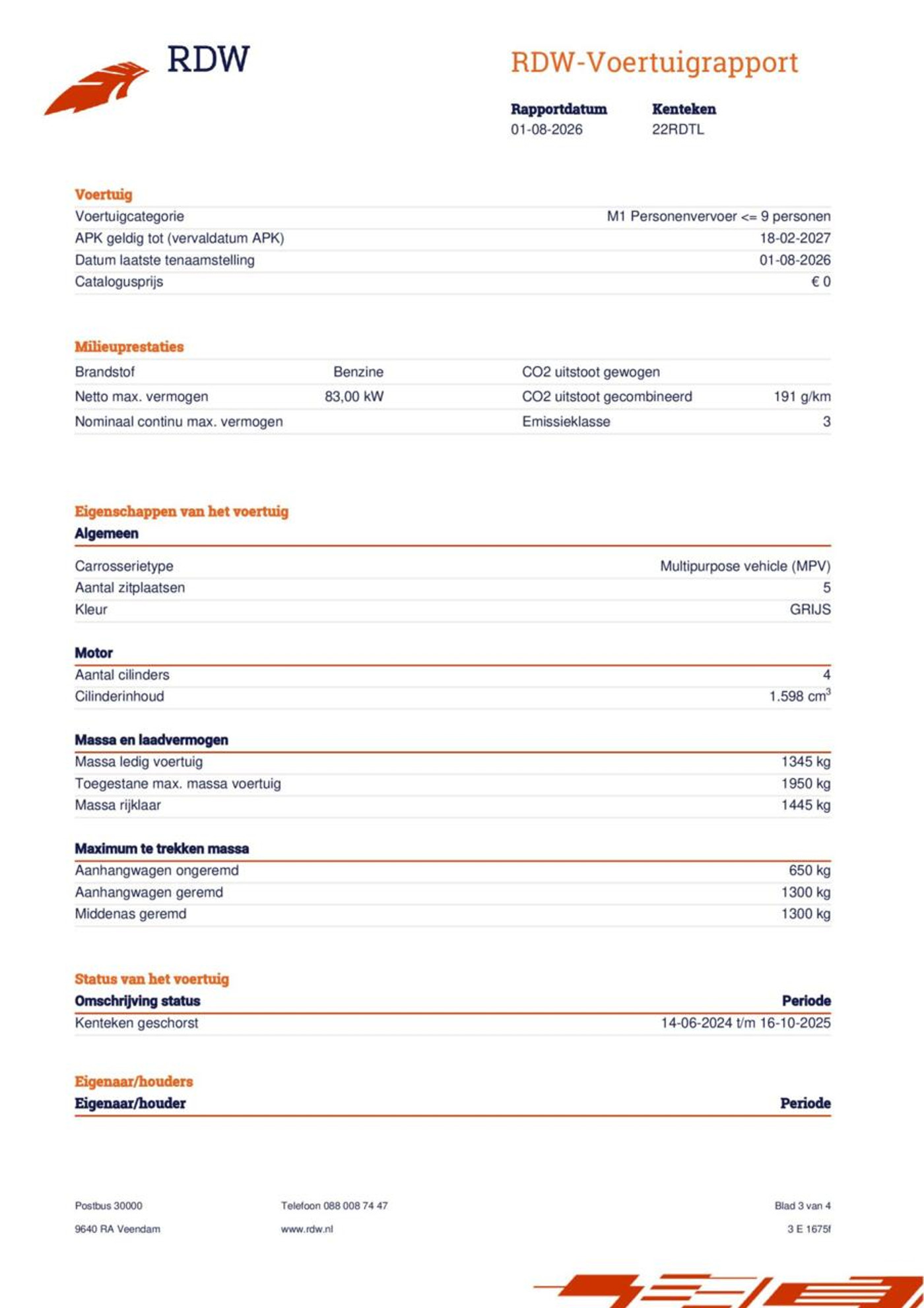 Foto van Renault Megane Scenic