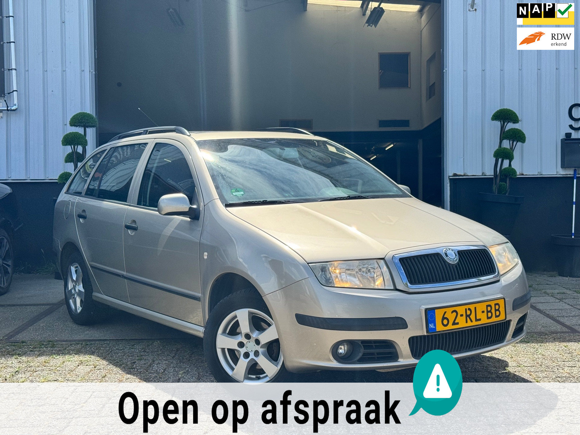 Skoda Fabia 1.4 | BENZINE | ELEK. RAMEN | AIRCO | CRUISE CONTROL | APK | 2005 - voorkant