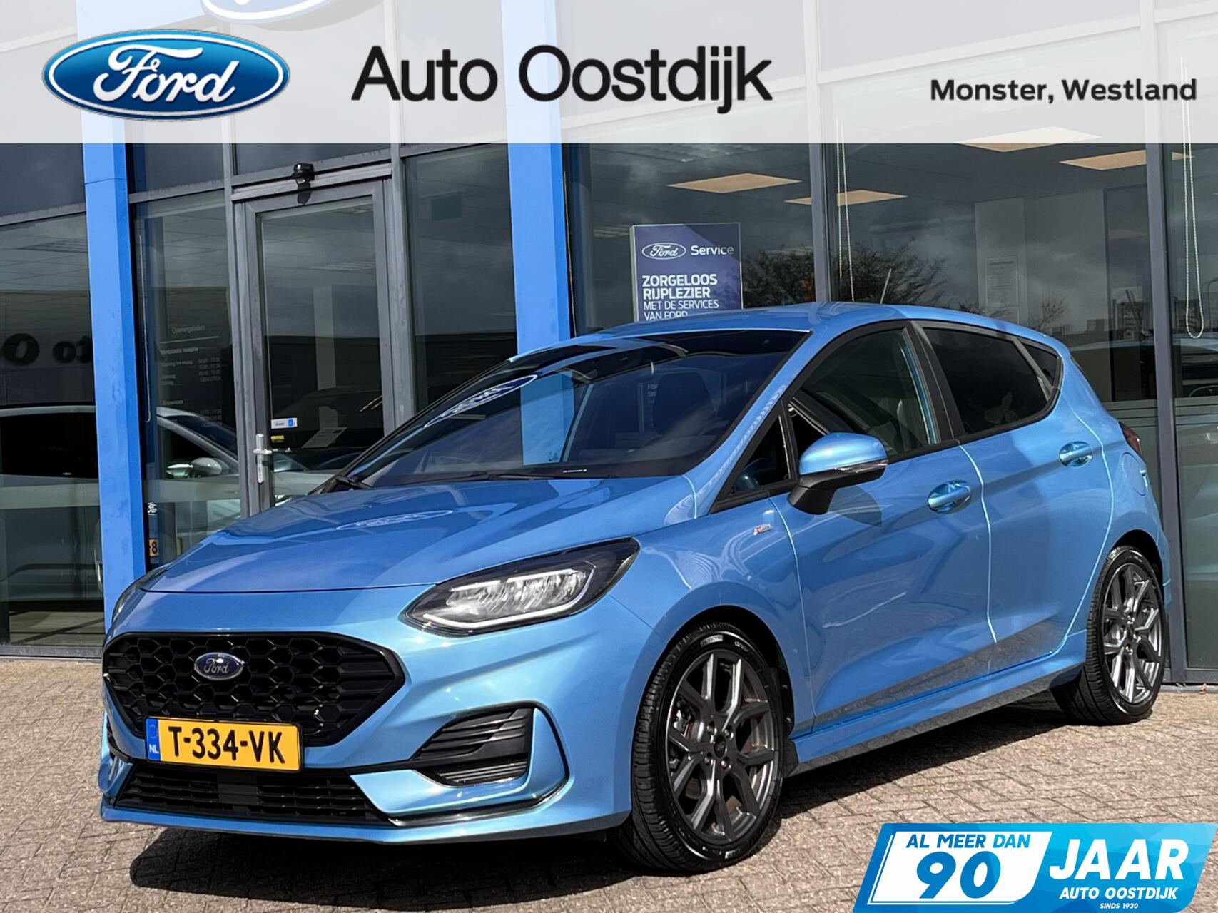 Ford Fiesta 1.0 EcoBoost Hybrid ST-Line 125PK Cruise Carplay-Navi Climate Parkeersensoren Achter 17'' Velgen Privacy Glass *Sportief* 2022 - voorkant