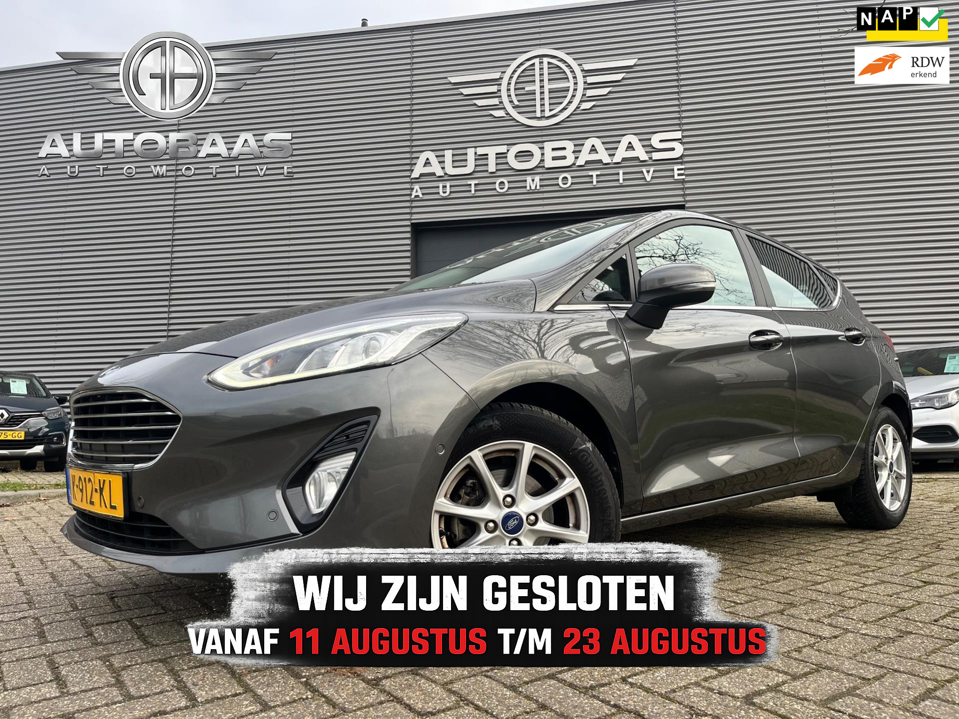Ford Fiesta 1.0 EcoBoost Titanium X AUTOMAAT+NL-AUTO+1EIG+NAP+NAVI+B&O SOUND+CLIMATE CONTROL+STOELVERWARMING+FULL LED+INCL BTW+ 2021 - voorkant