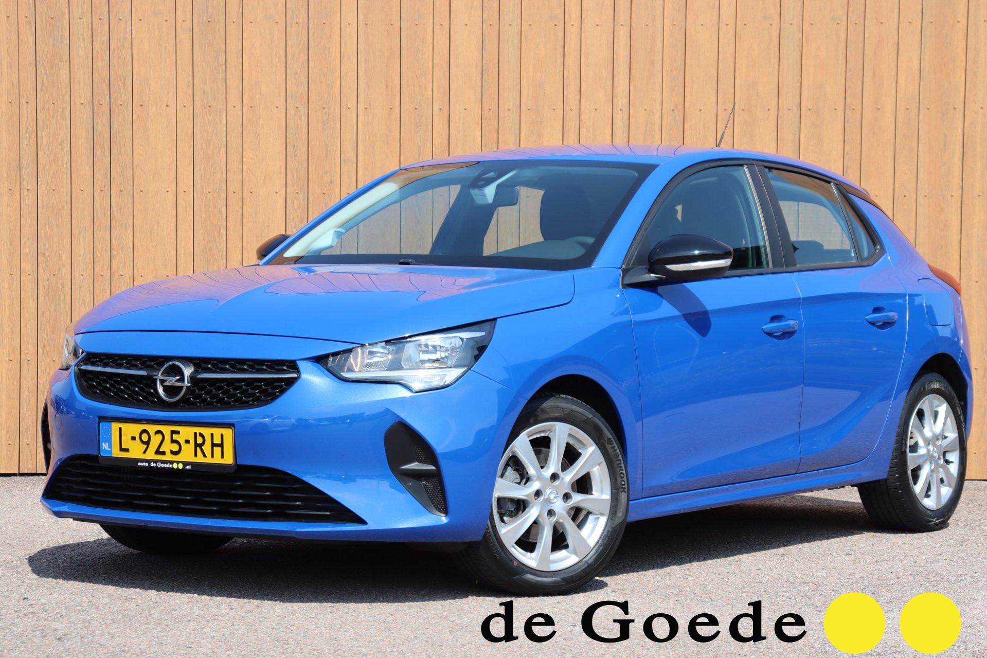 Opel Corsa 1.2 Turbo Edition org.NL metallic blauw lmv 2021 - voorkant