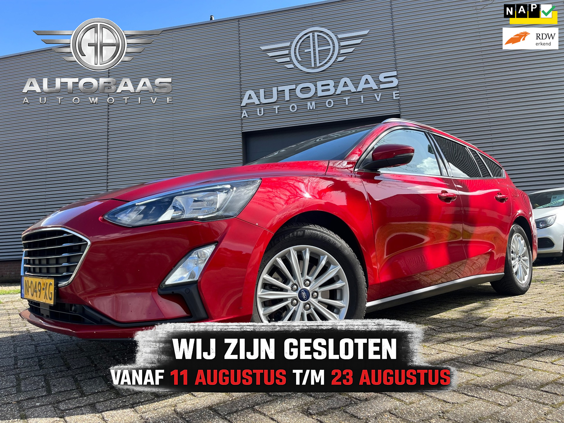 Ford Focus 1.0 Titanium X Business AUTOMAAT+NL-AUTO+NAP+1EIG+NAVI+B&O SOUNDSYSTEM+LED+CLIMATE CONTROL+STOELVERWARMING+BTW 2022 - voorkant