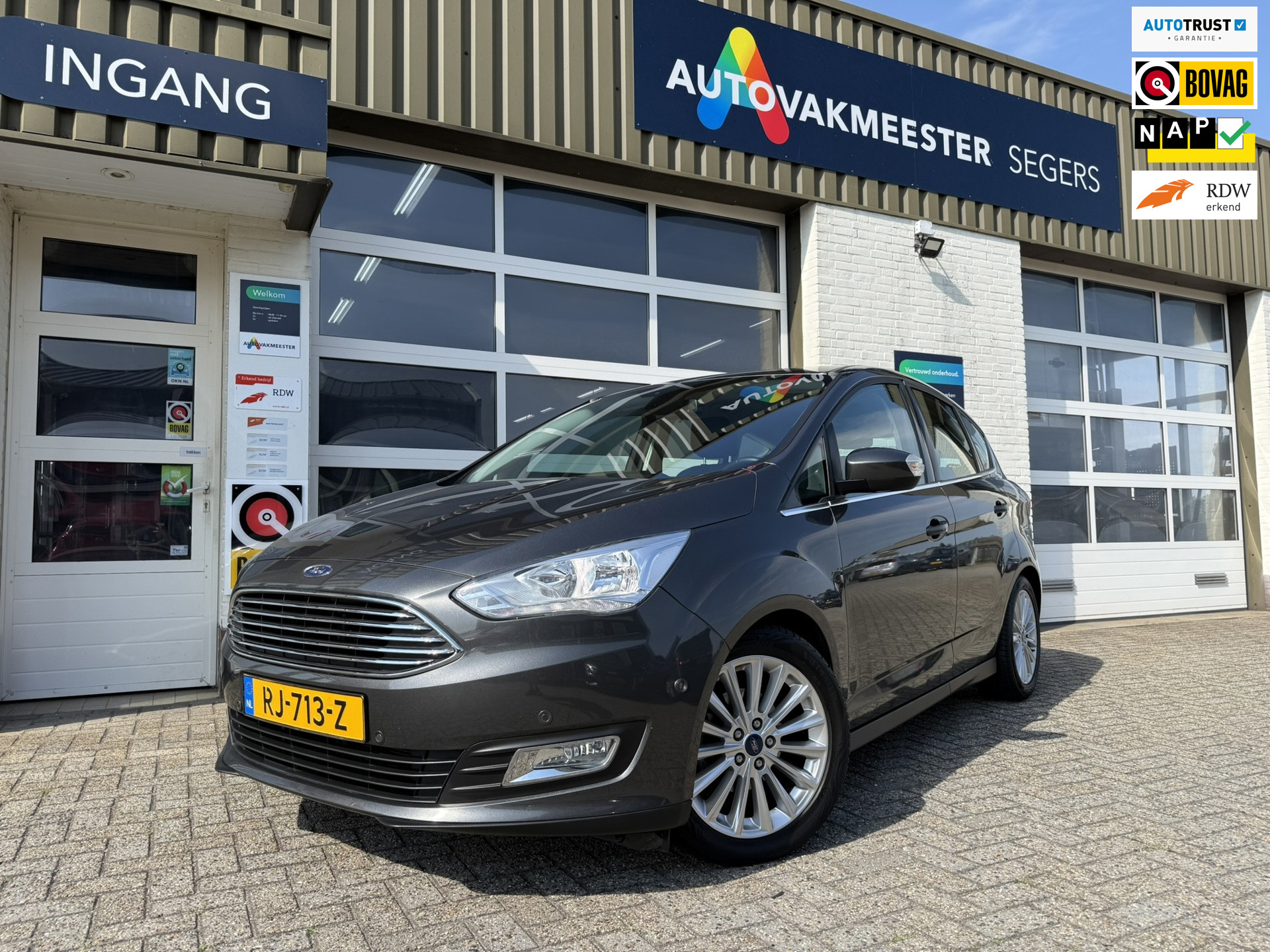 Ford C-max 1.0 Titanium|Trekhaak|Goed onderhouden| 2017 - voorkant