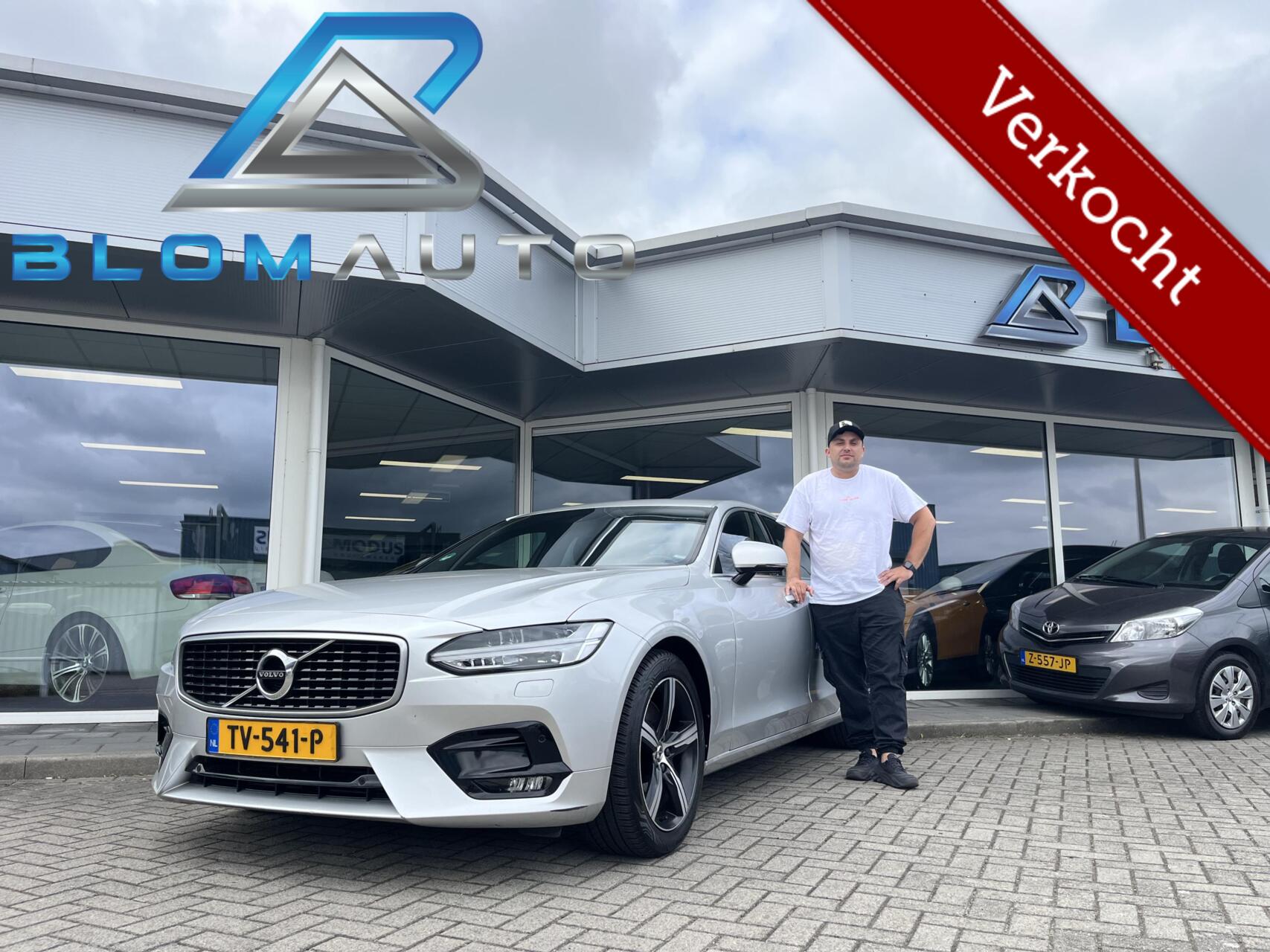 Volvo S90 2.0 T5 R-Design 255PK MEMORY+LEDER+KEYLESS NLAUTO 2018 - voorkant