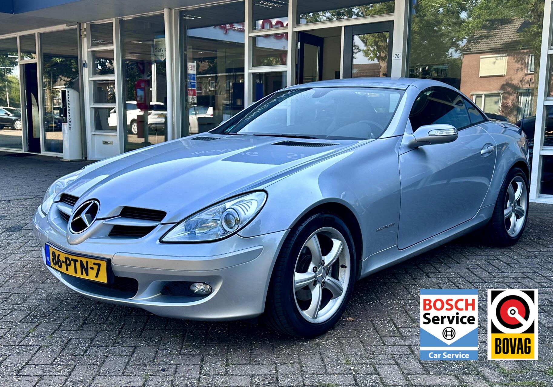 Mercedes-Benz SLK 200 Kompressor 200 K. Leer, Airscarf, Stoelverwarming, LM.. 2004 - voorkant