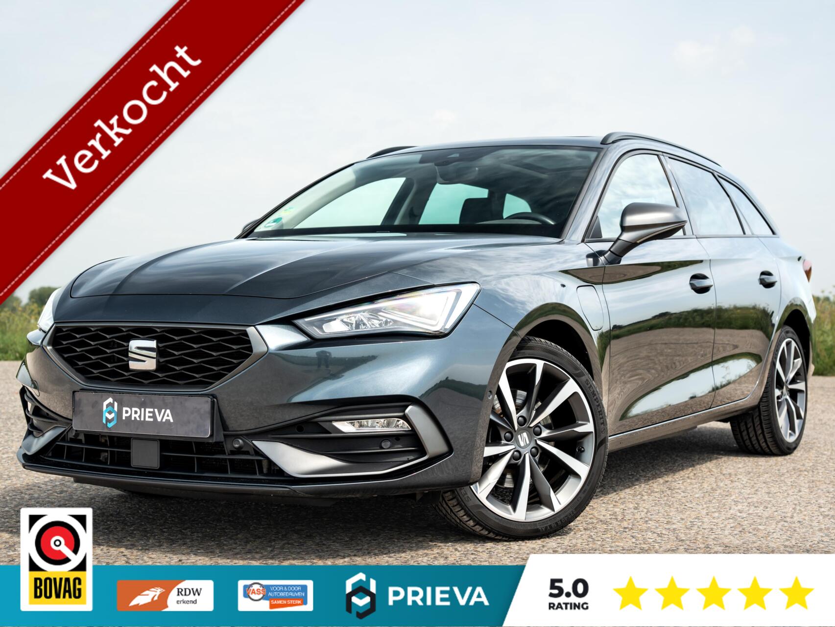 Seat Leon Sportstourer Sportstourer 1.4 e-Hybrid FR | Panorama | Leder/Alcantara | Camera | Elektrische achterklep | Dealer onderhouden 2021 - voorkant