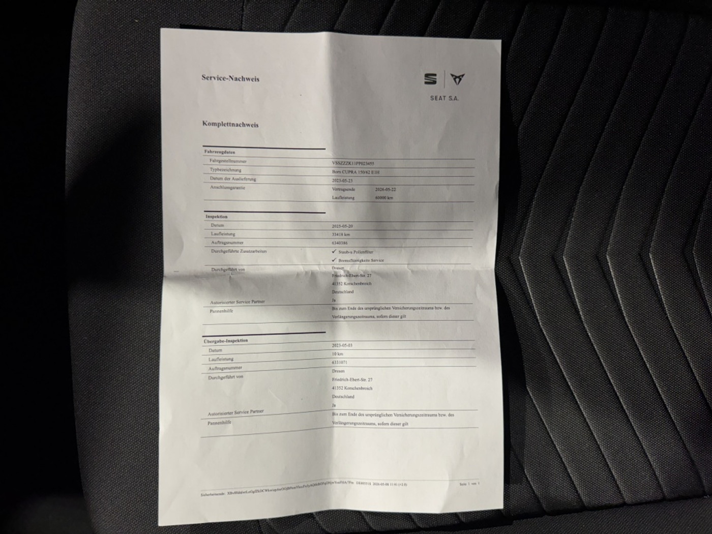 Foto van Cupra Born 150 KW 58/62 KWH