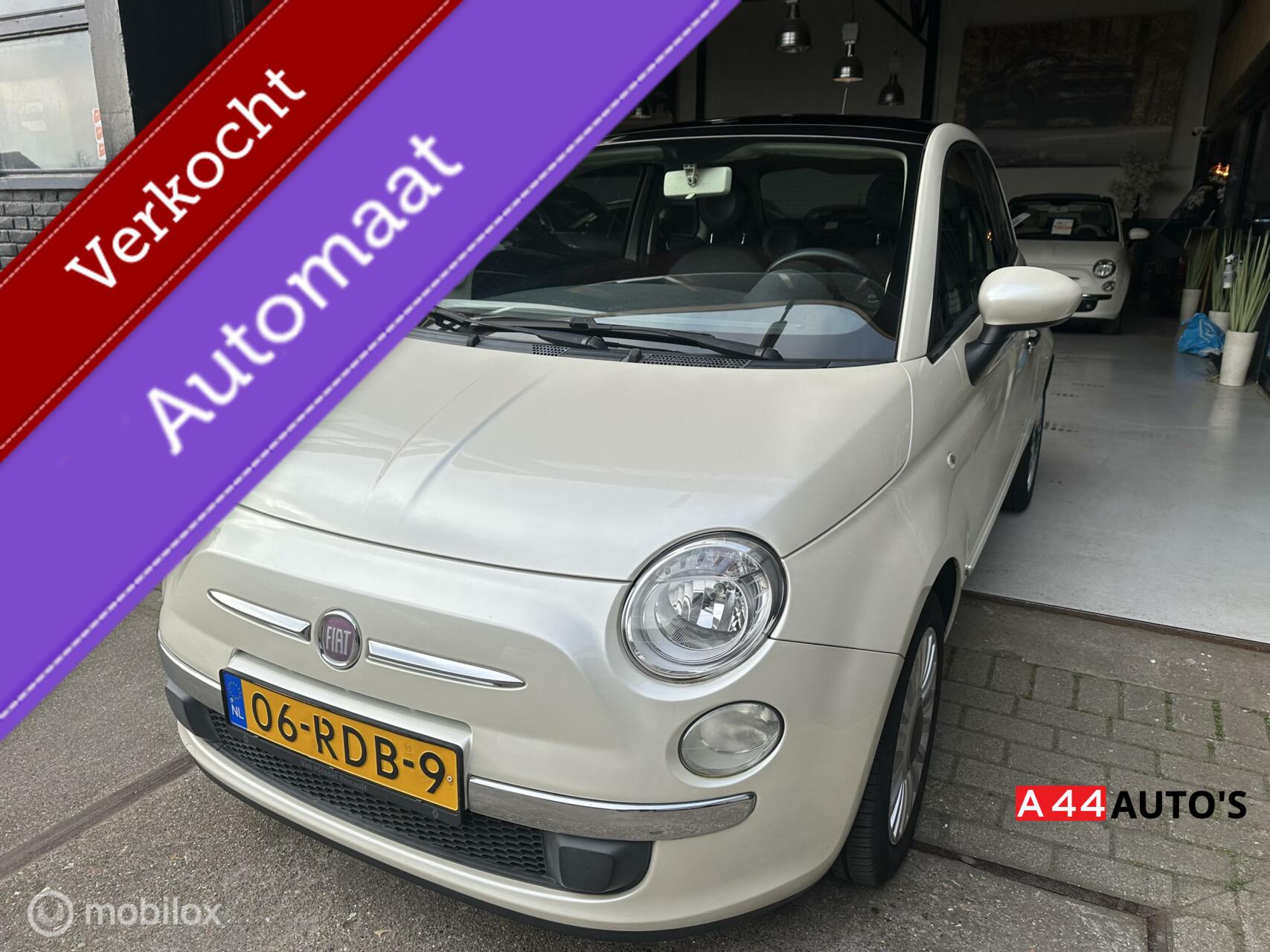 Fiat 500 1.2 Lounge*NL AUTO*NAP✅*AUTOMAAT*PANO SCHUIFDAK* 2011 - voorkant