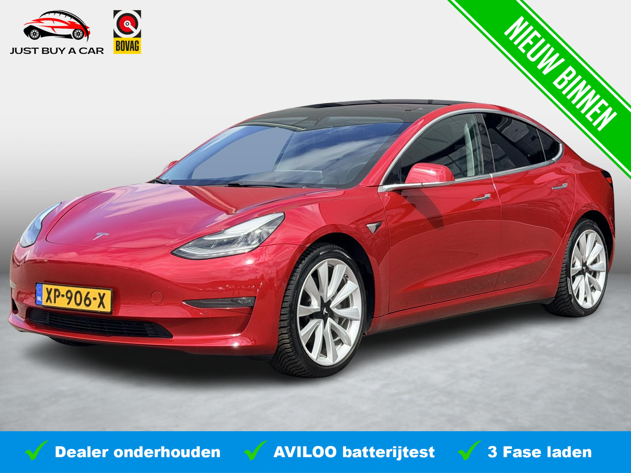 Tesla Model 3 Long Range AWD 75 kWh 2019 - voorkant