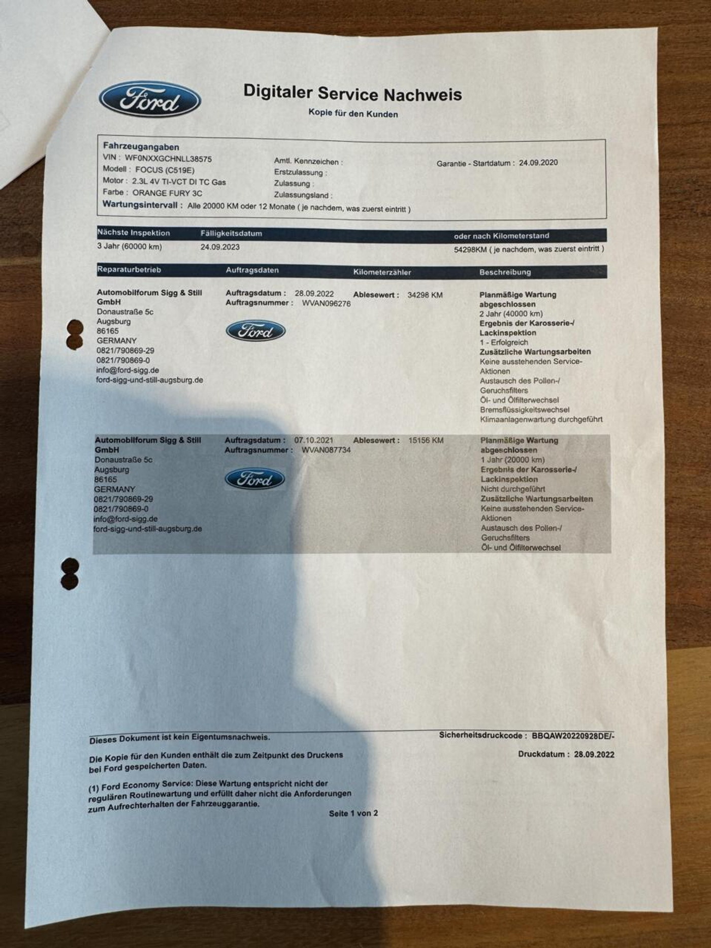 Foto van Ford Focus