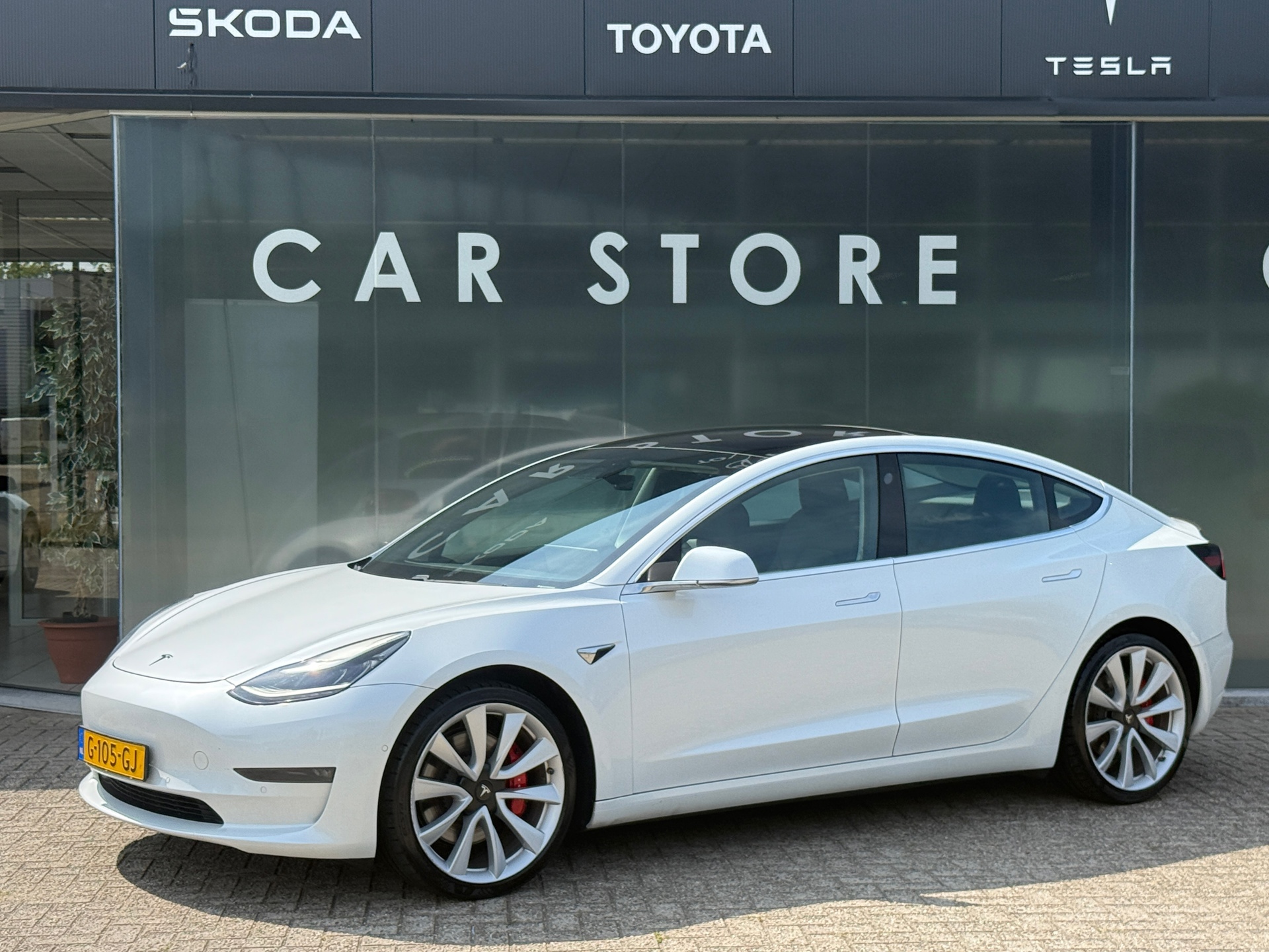 Tesla Model 3 Performance AWD 75 kWh FULL FSD 88% SOH 2019 - voorkant