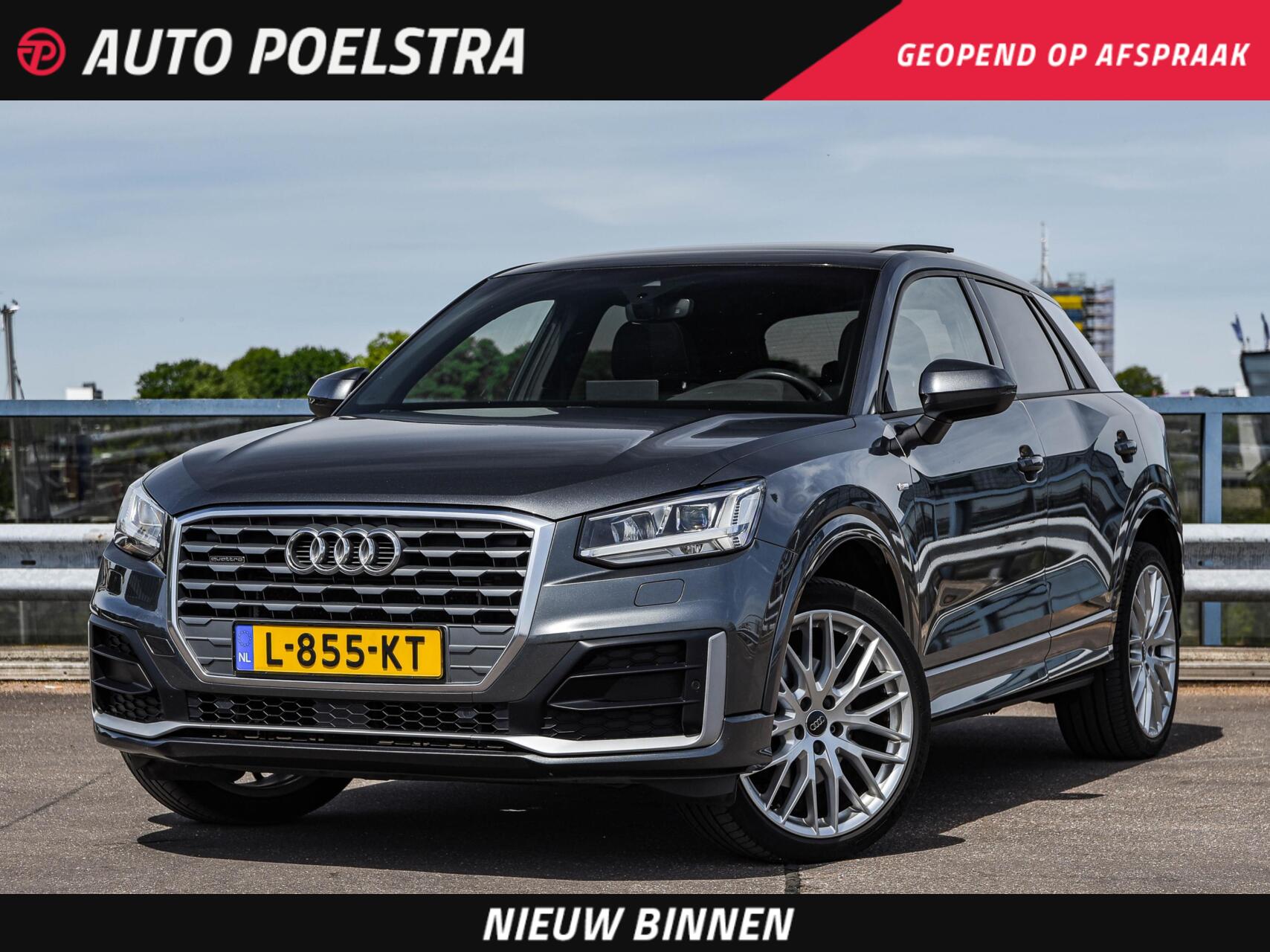 Audi Q2 2.0 TFSI 190 PK quattro 3x S-Line | Panoramadak | Trekhaak | Virtual Cockpit | ACC | B&O | Keyless | LED | Apple CarPlay Android Auto | 19" 2017 - voorkant