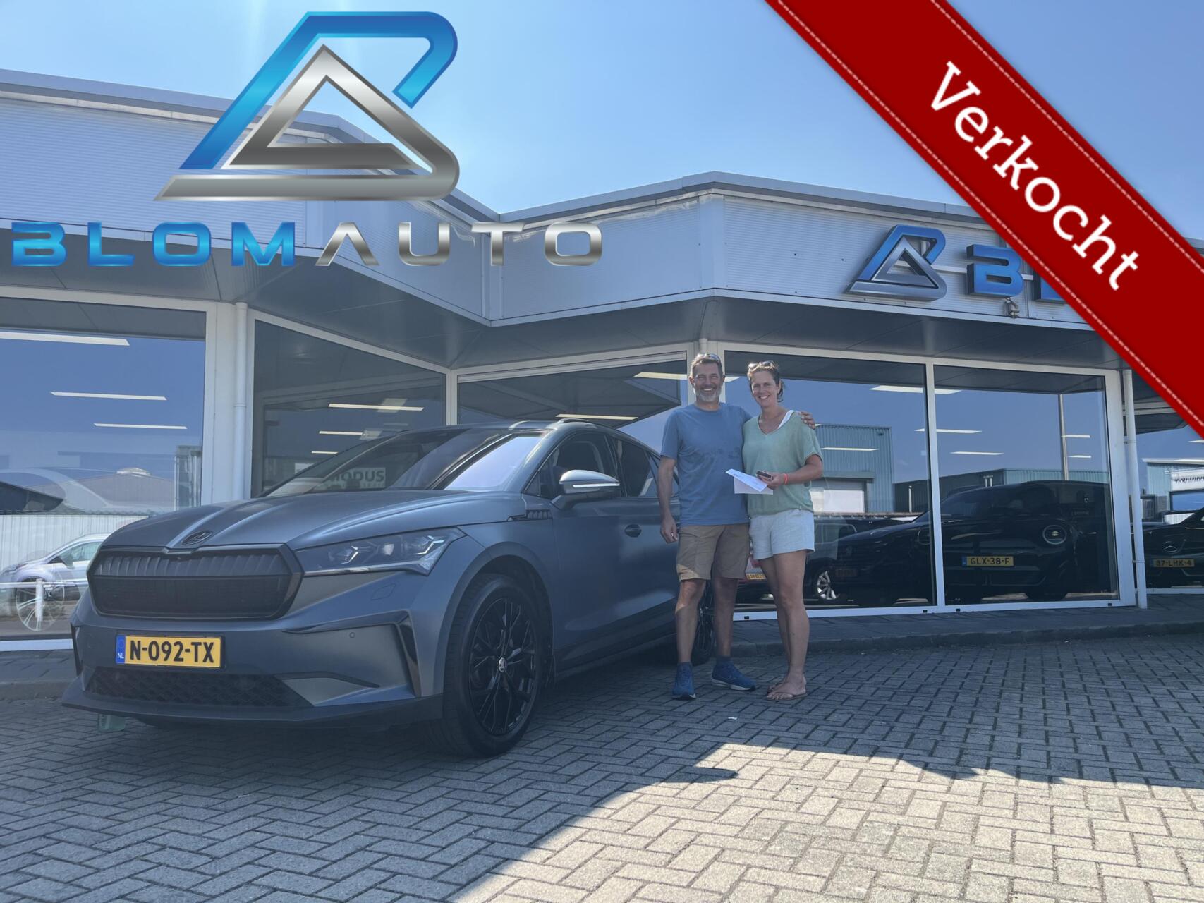 Skoda Enyaq 80 80 KWh 204PK PANO+ACC+TREKH+LEDER+MATRIX+360 2020 - voorkant