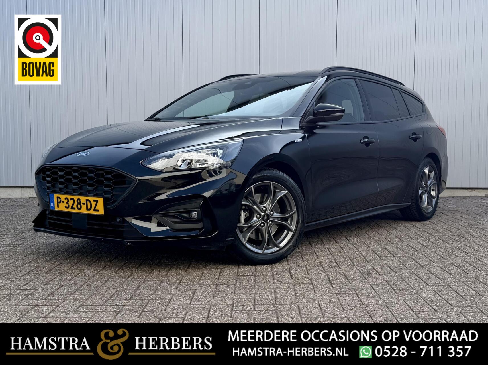 Ford Focus 1.0 EcoBoost Hybrid ST-line X zwart 2022 - voorkant