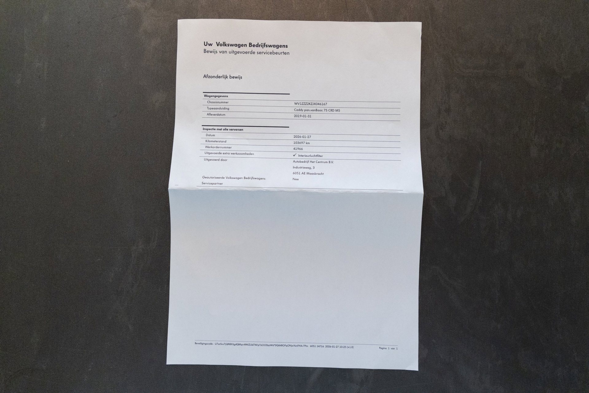 Foto van Volkswagen Caddy