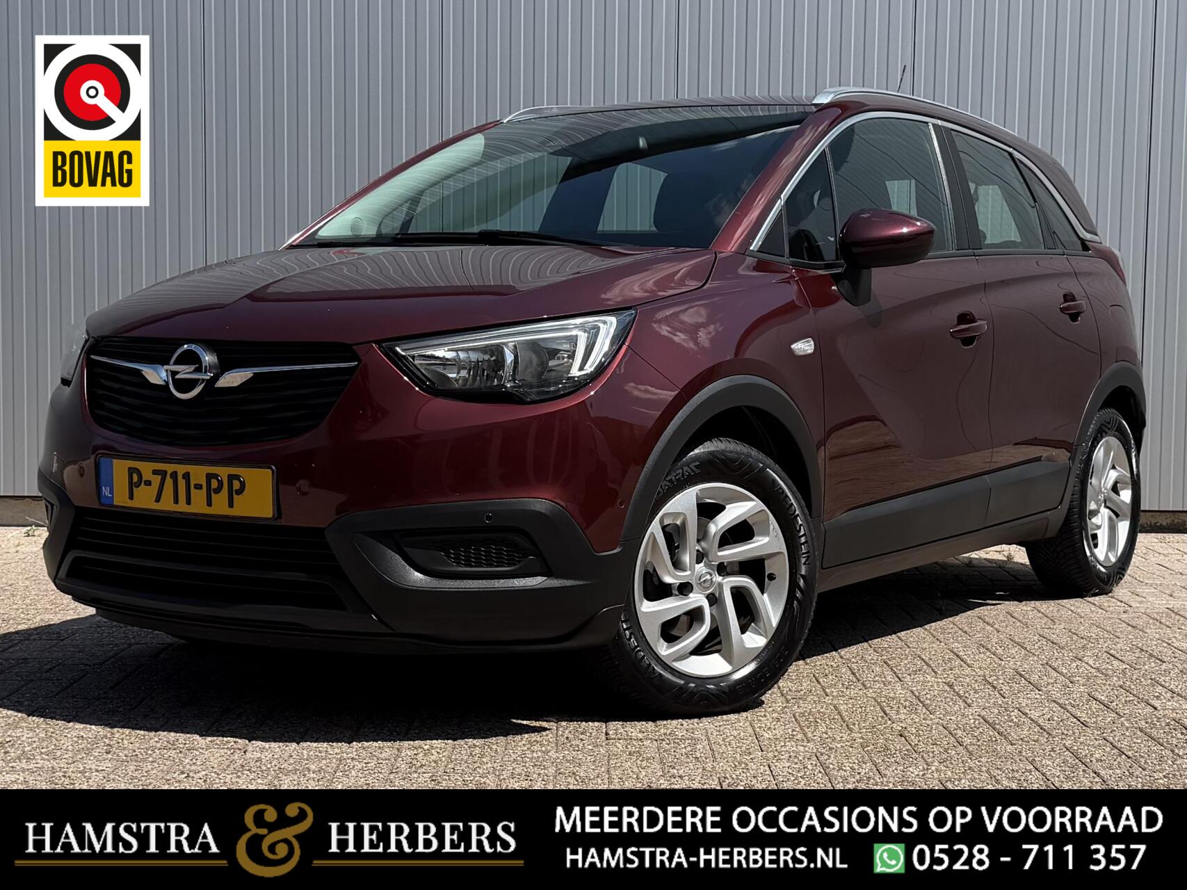 Opel Crossland X 1.2 Turbo Innovation rood 2019 - voorkant
