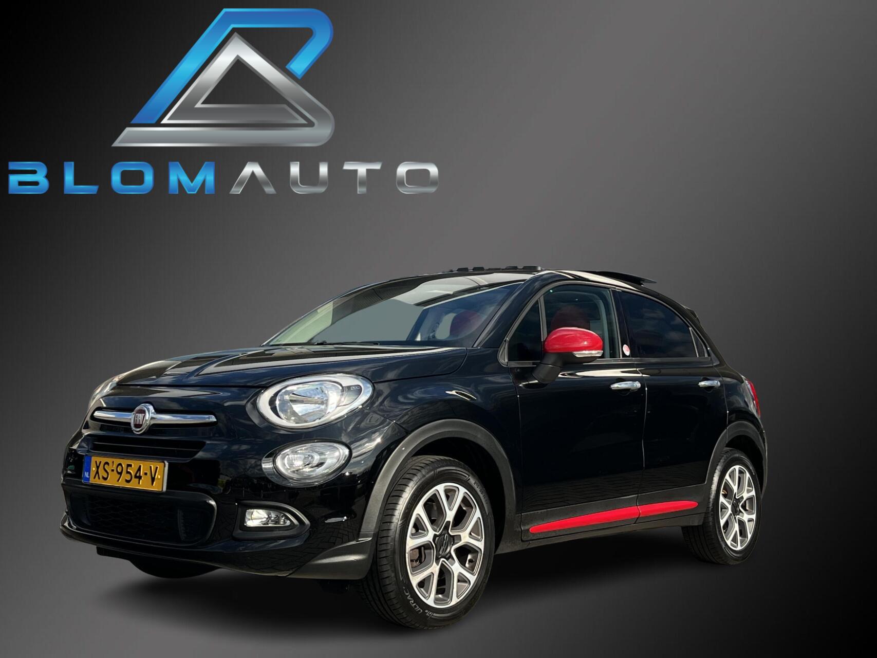 Fiat Fiat 500x 1.6 ROSSO AMORE GLAZEN SCHUIFDAK+NAVI+PDC+CRUISE 2017 - voorkant