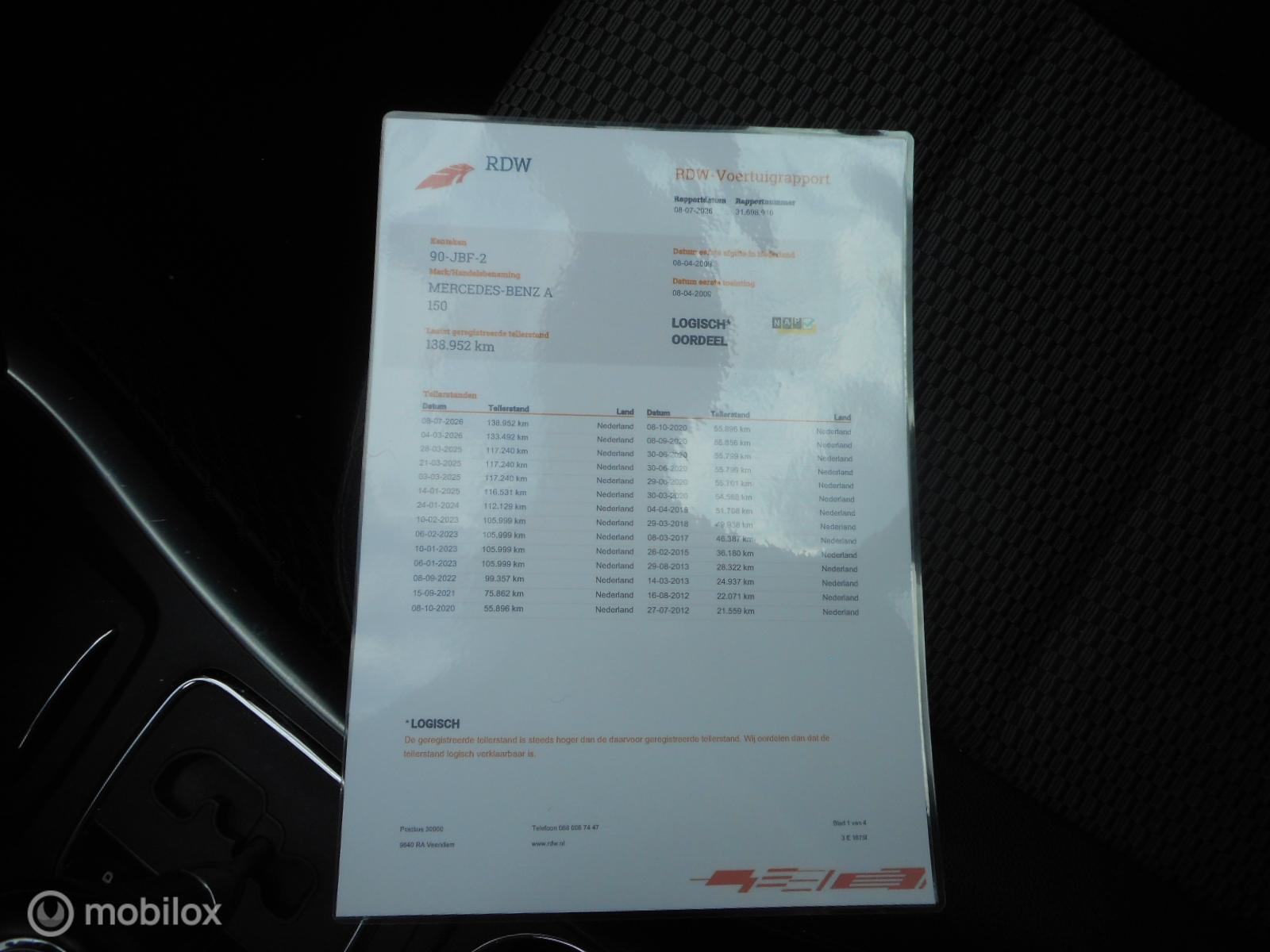 Foto van Mercedes-Benz A 150