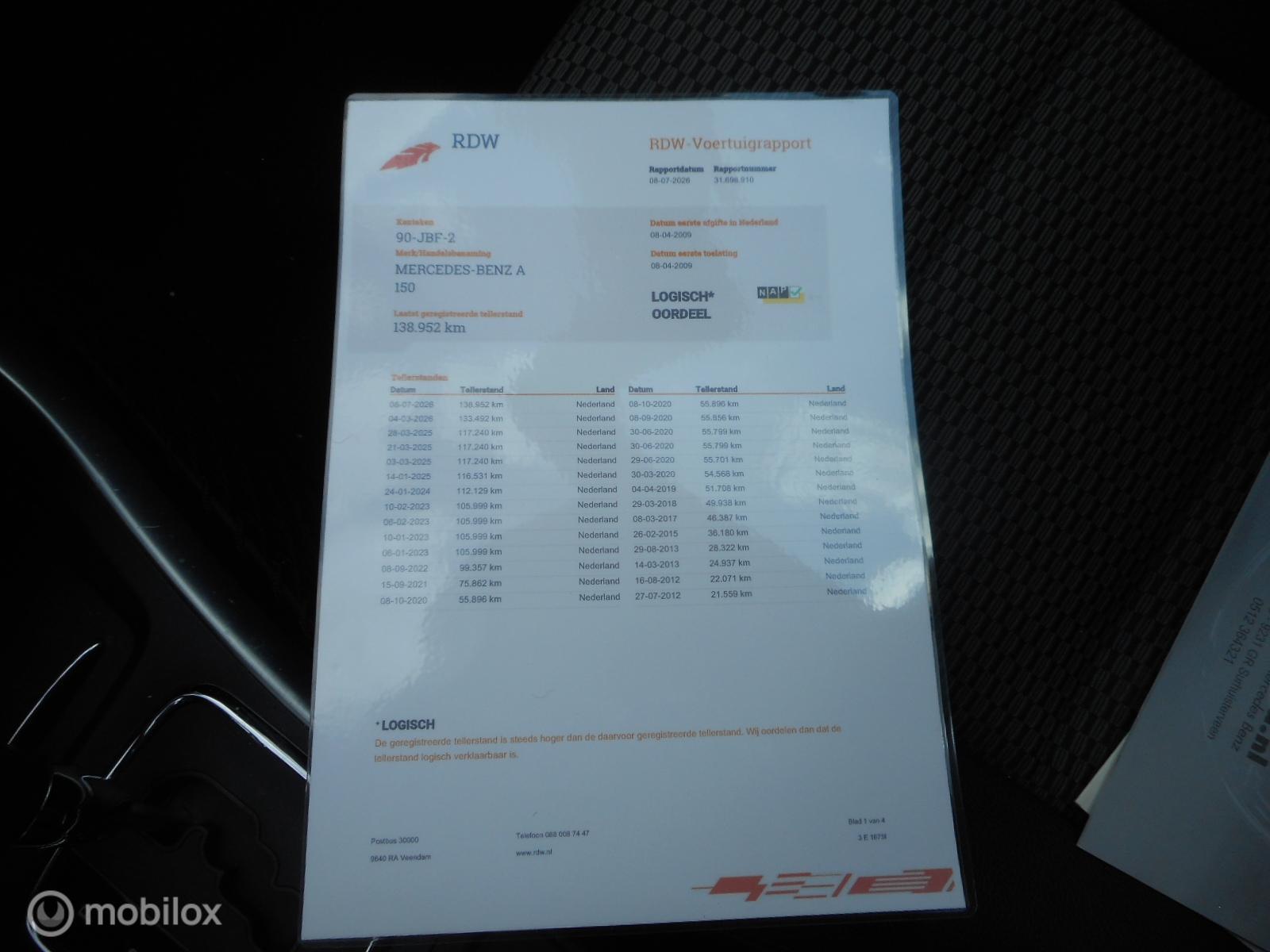 Foto van Mercedes-Benz A 150