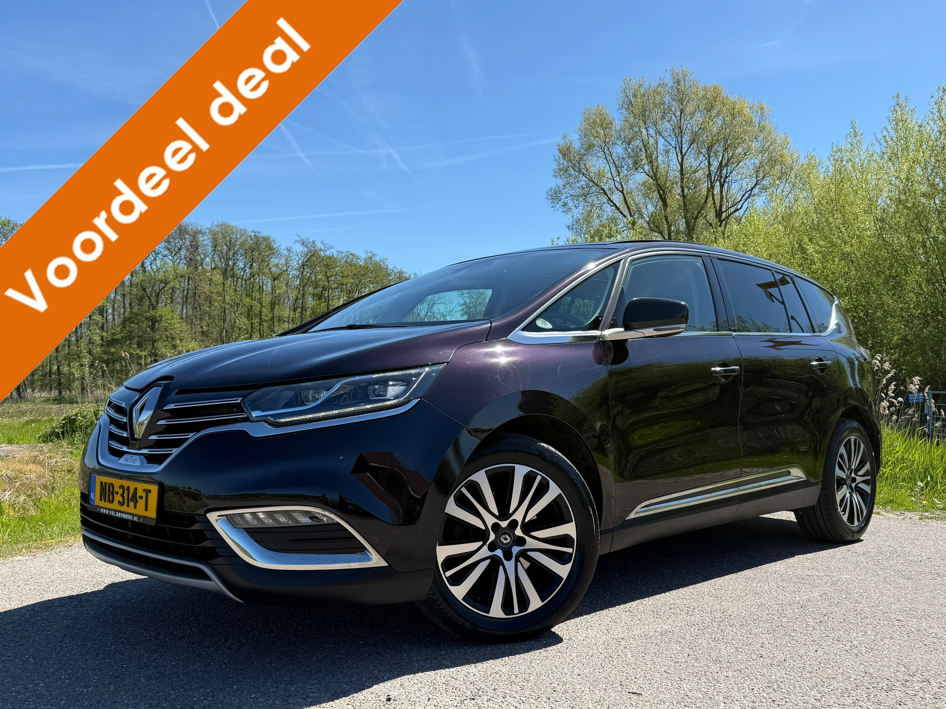 Renault Espace 1.6 TCe Initiale Paris Automaat / 7 Persoons / Panoramadak / Leder / 19" Velgen / Clima / PDC / Cruise / LED 2017 - voorkant