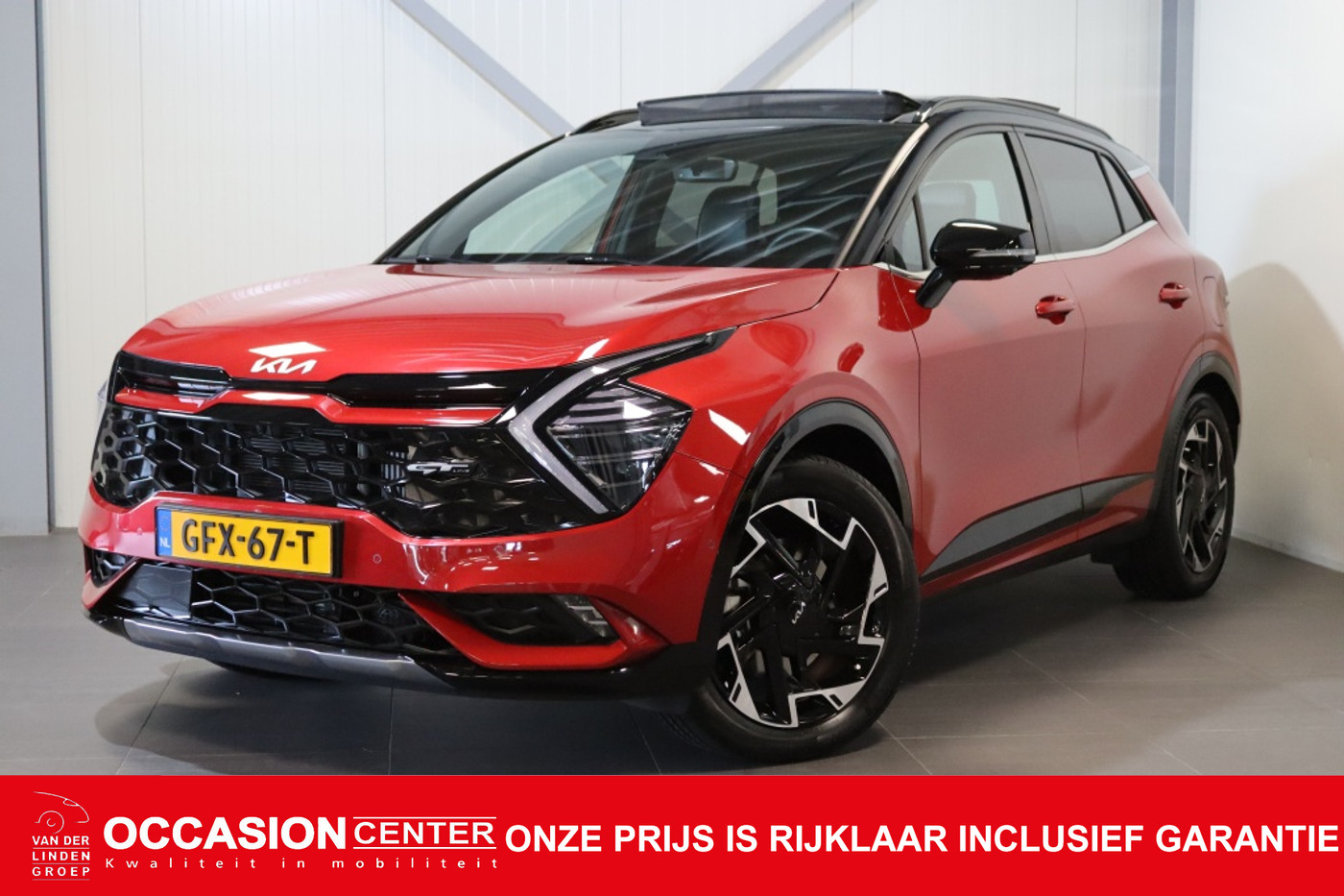Kia Sportage 1.6 T-GDi Plug-in Hybrid AWD GT-PlusLine|Pano|Trekhaak|Rijklaarprijs| 2024 - voorkant
