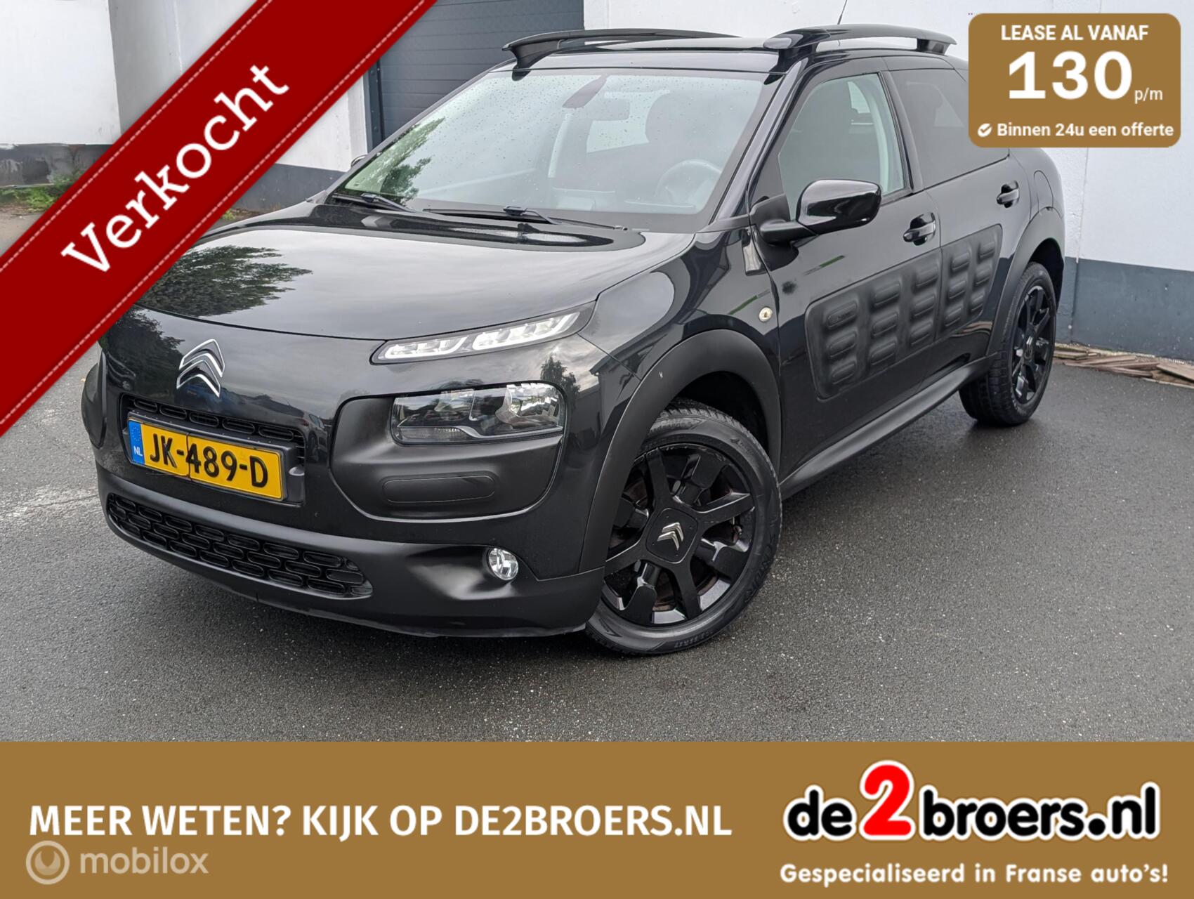 Citroen C4 Cactus 1.2  Shine 110PK One-Tone Black! 2016 - voorkant