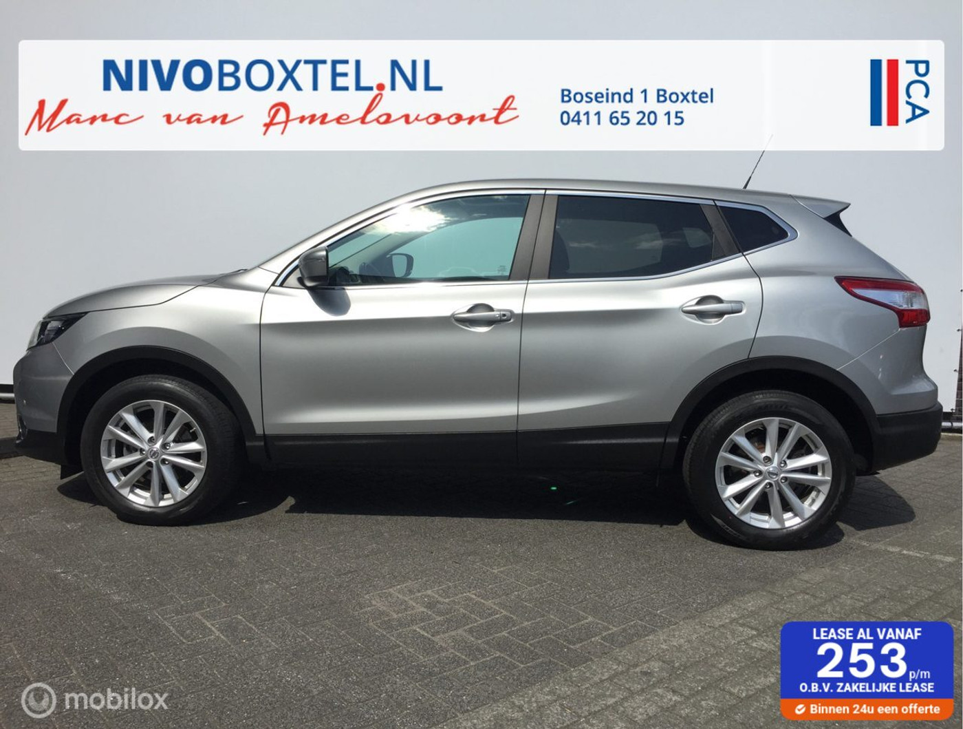 Nissan Qashqai - 1.2 Connect Edition * Navi / panodak / camera / trekhaak +495 2014 - voorkant