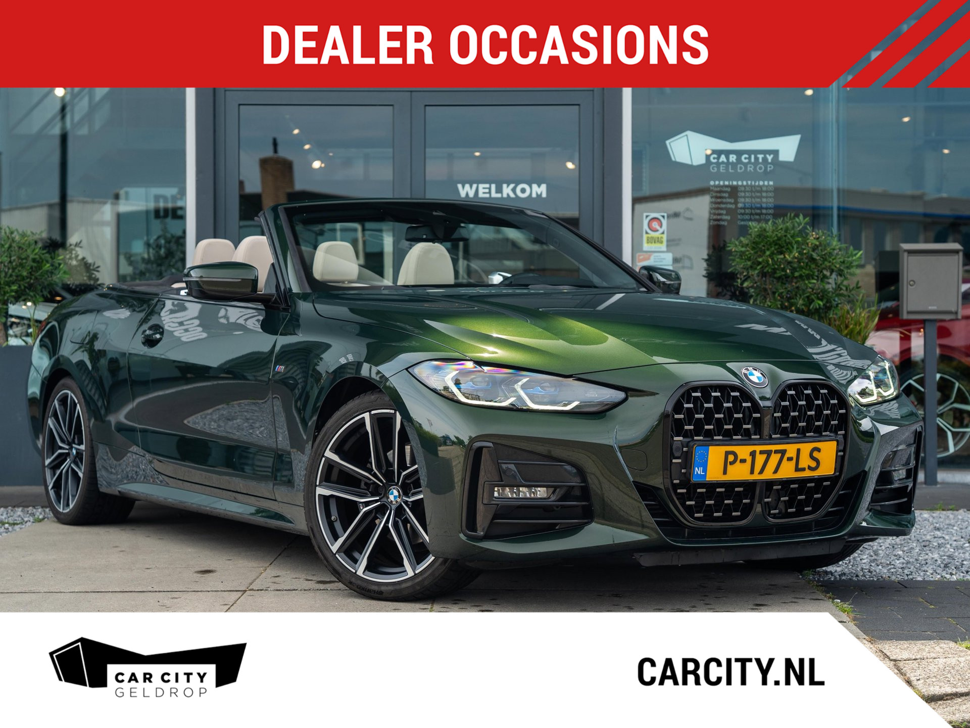 BMW 4-serie Cabrio 420i High Exec / M-Sport / Laser / Memory / H&K / Keyless / 19" / Stoelverwarming / Carplay / Ambient / Camera 2022 - voorkant